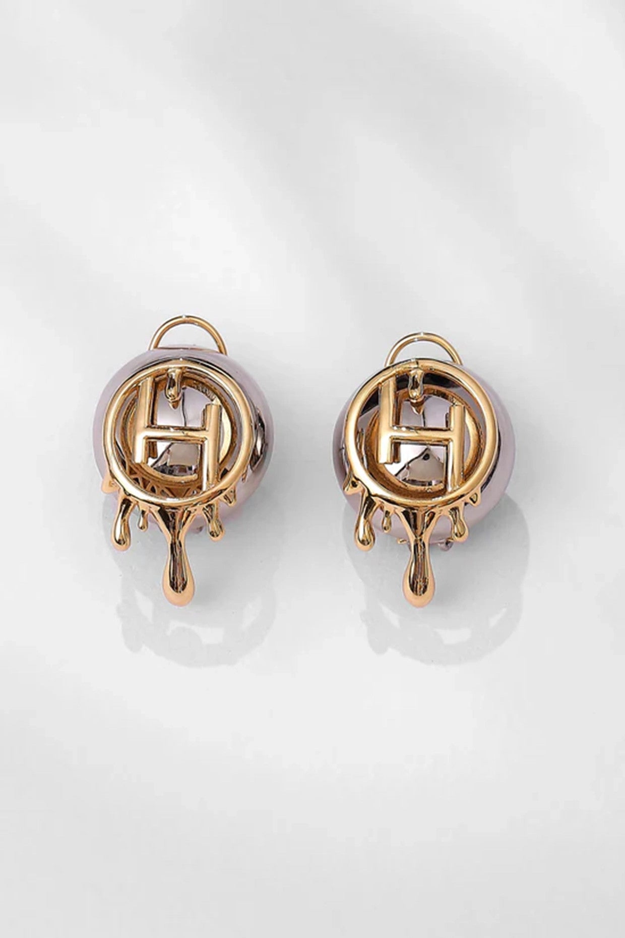 22kt Silver Plated Dual Toned Earrings