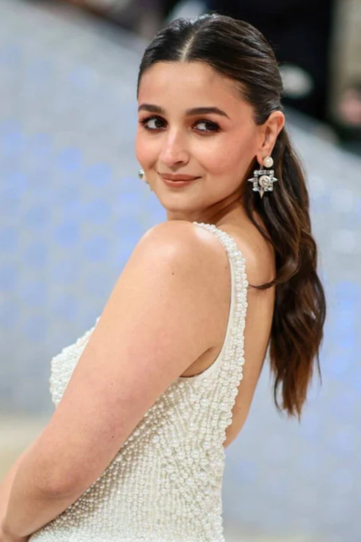 22kt Silver Plated Pearl and White Swarovski Earrings