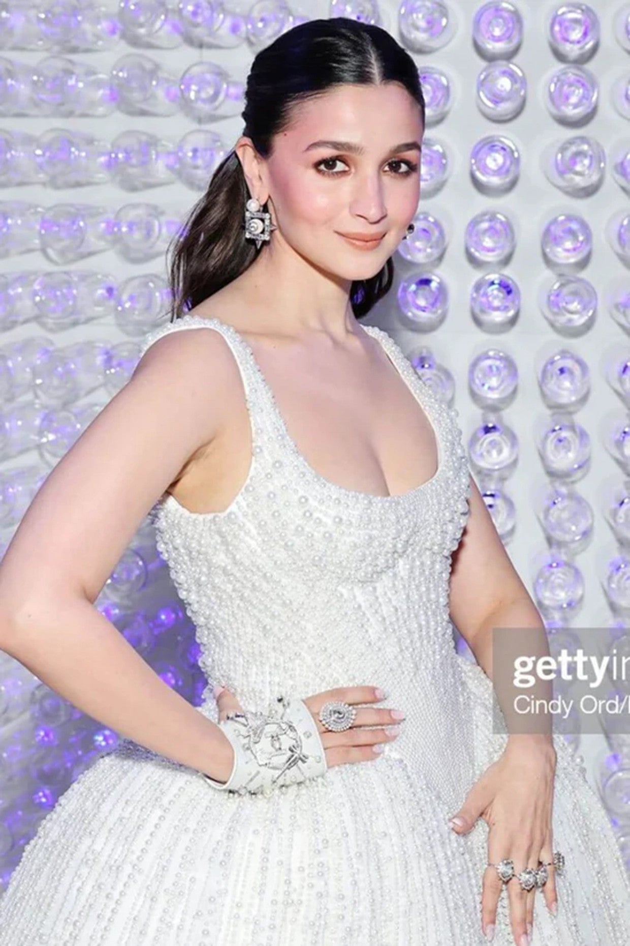 22kt Silver Plated Pearl and White Swarovski Earrings