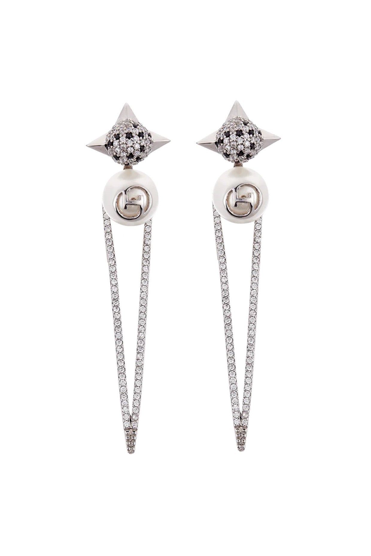 22kt Silver Plated Pearl Dangler Earrings