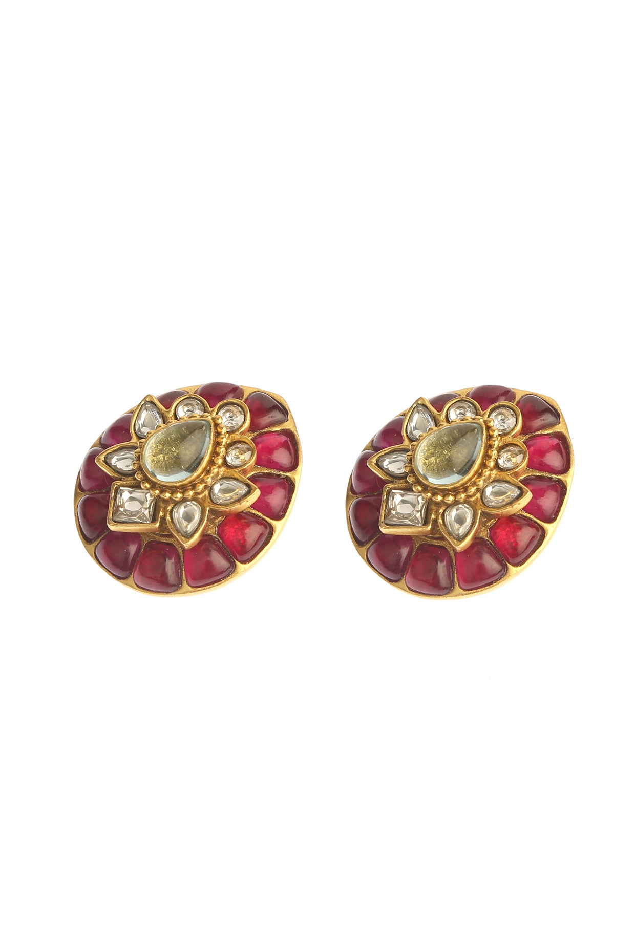 22kt Carnical Of Crimson Stud Earrings