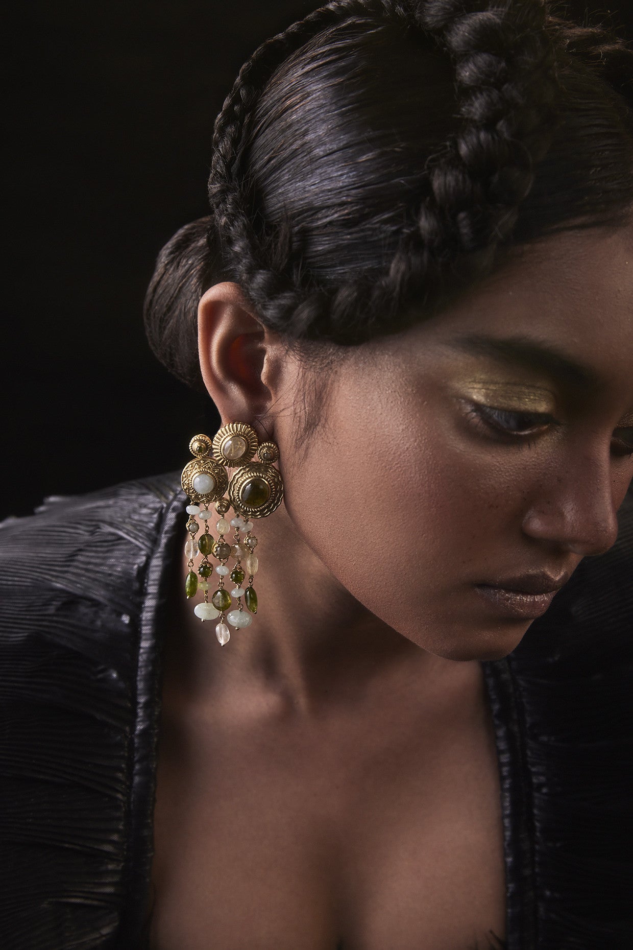 22kt Gold Plated Azra Multi-Strand Earrings