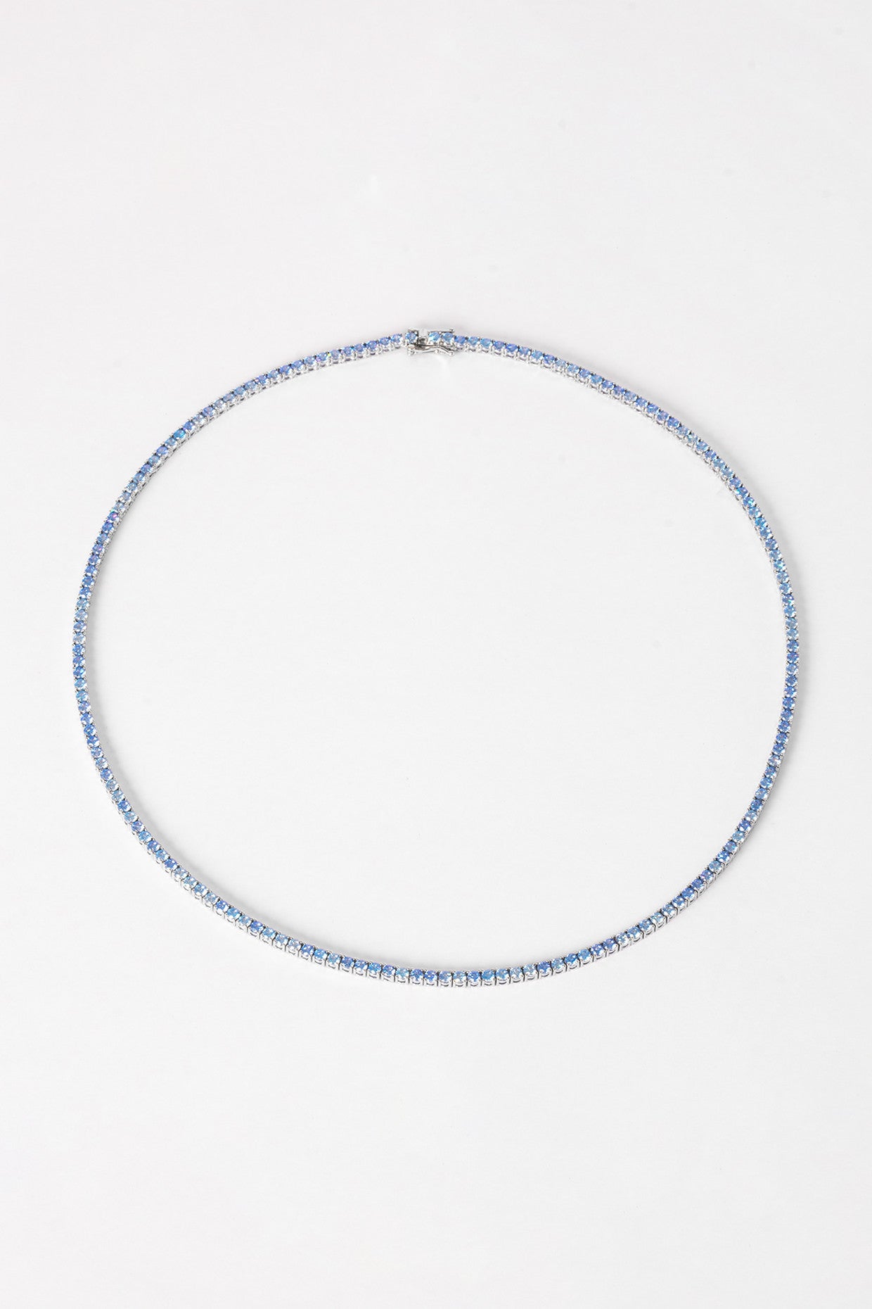 3Mm Tennis Choker-Sky Blue