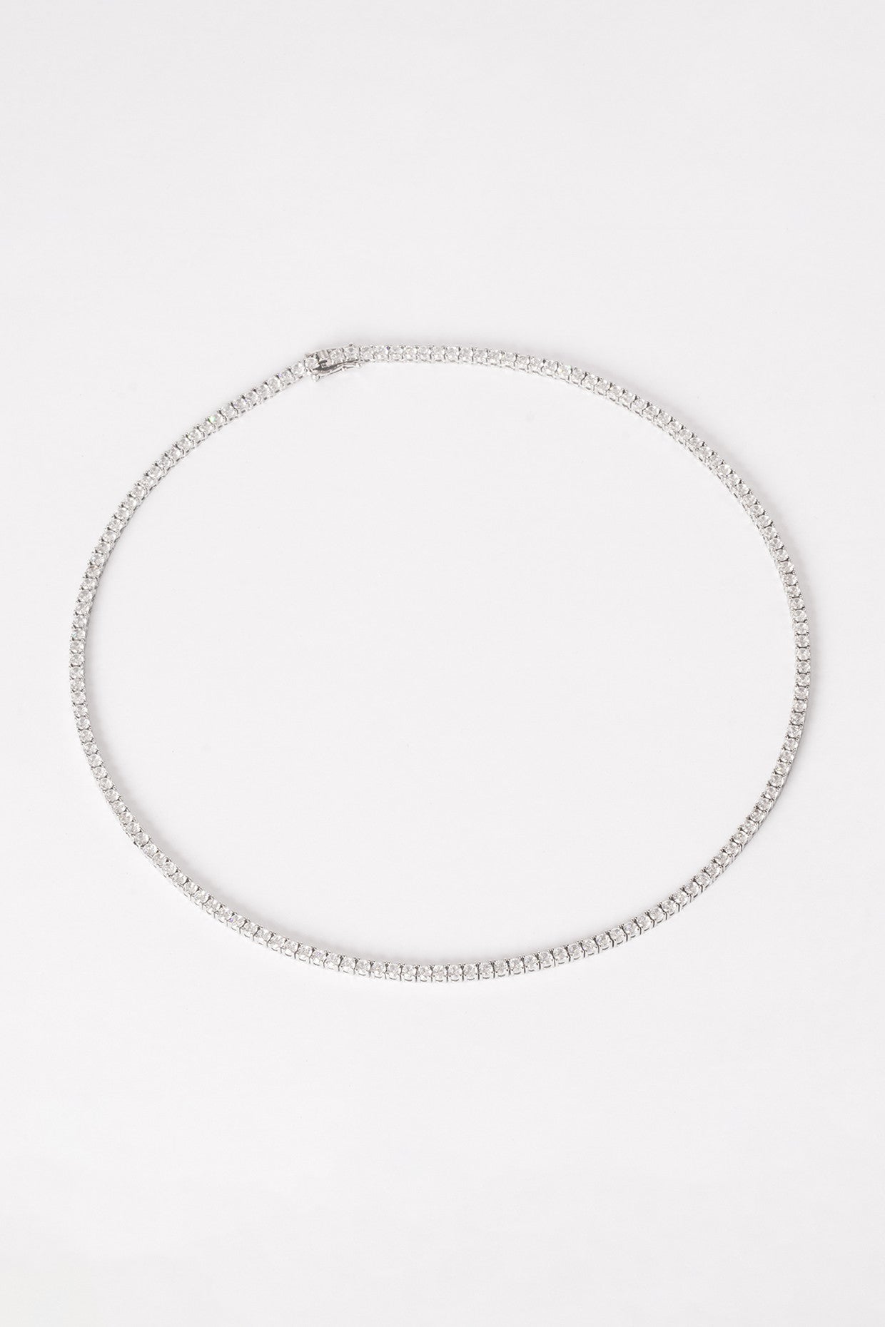 3Mm Tennis Choker-White