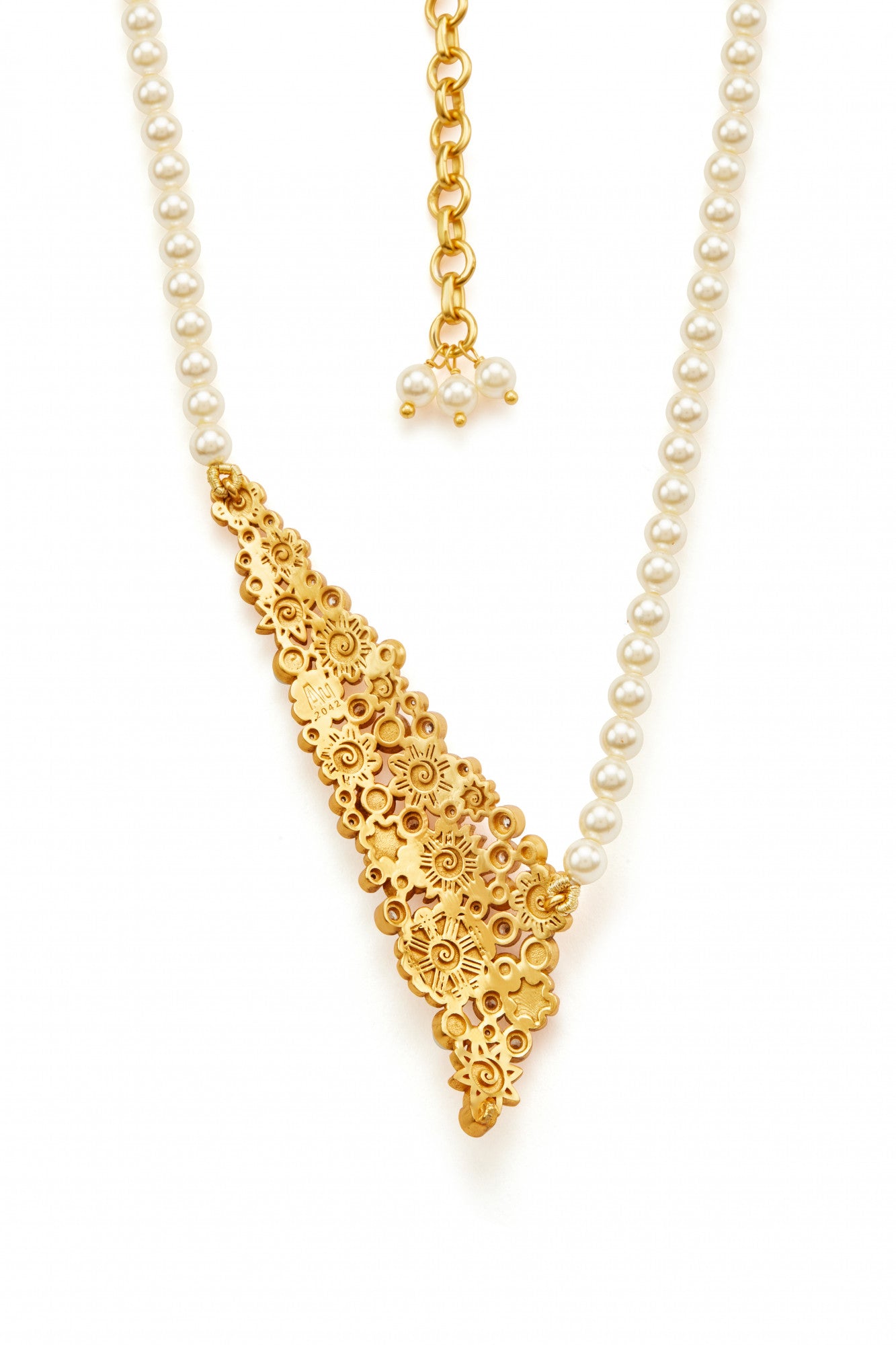 22kt Gold Plated Opaline Statement Necklace