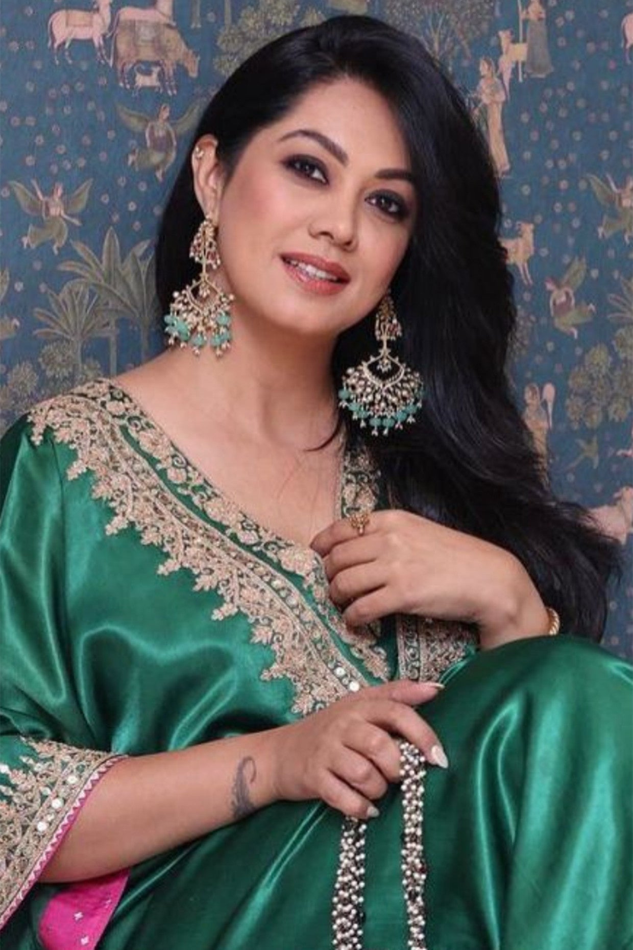 22kt Gold Plated Touch Of Azure Earrings