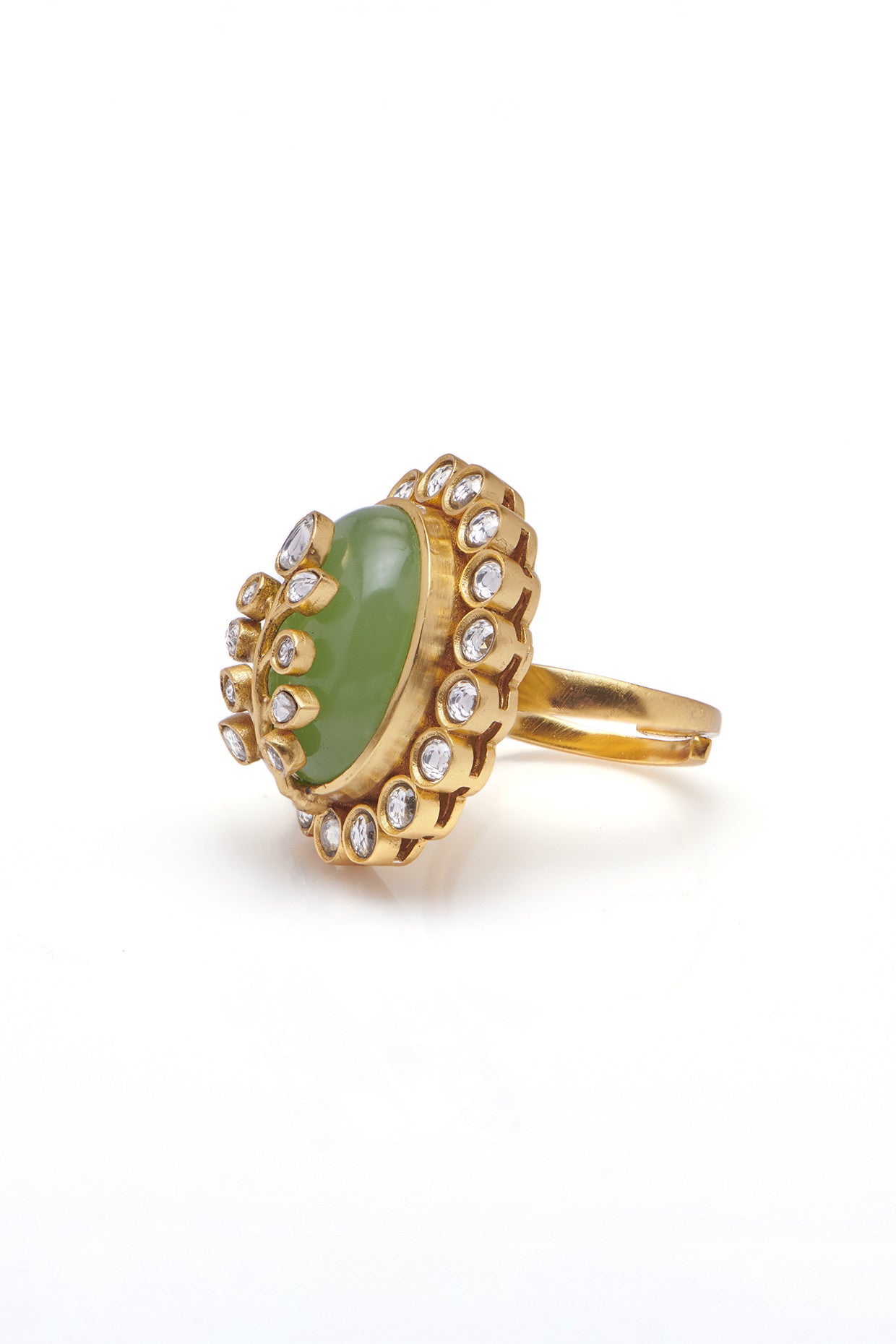 22kt Loren Ring In Dusty Green Hue