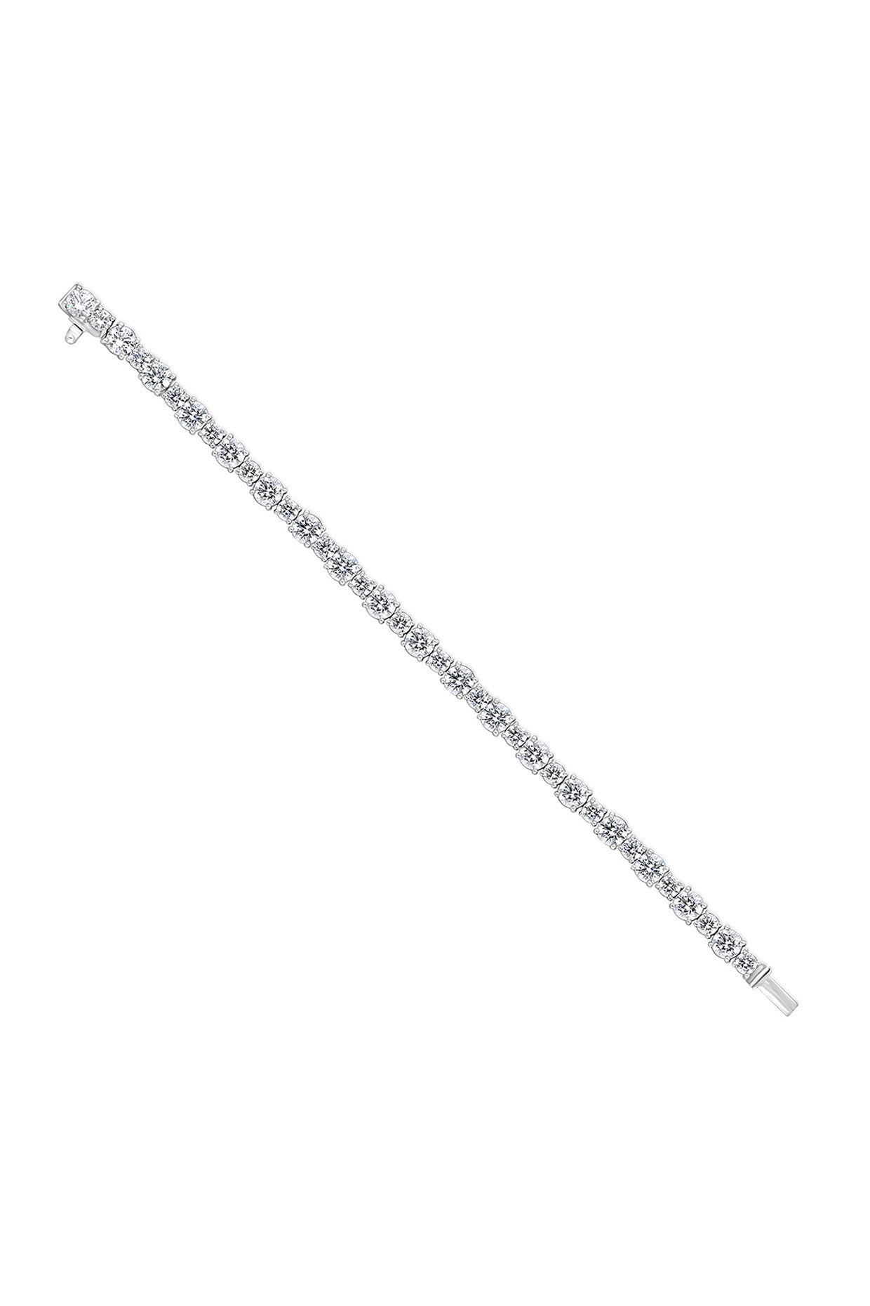 Round Cut White Swarovski Zirconia Solitaire Bracelet