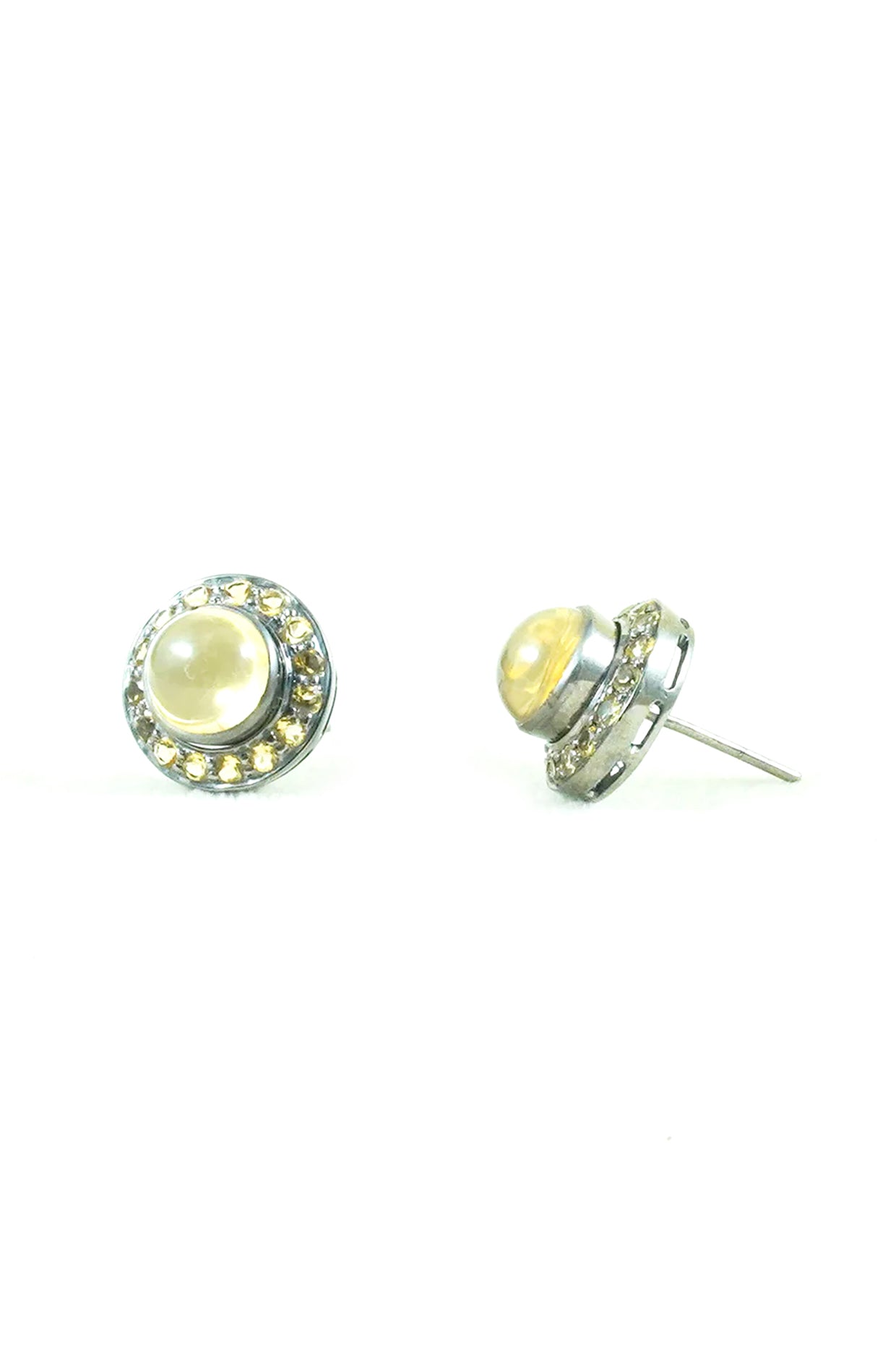 Citrine Duo Convertible Studs in Sterling Silver