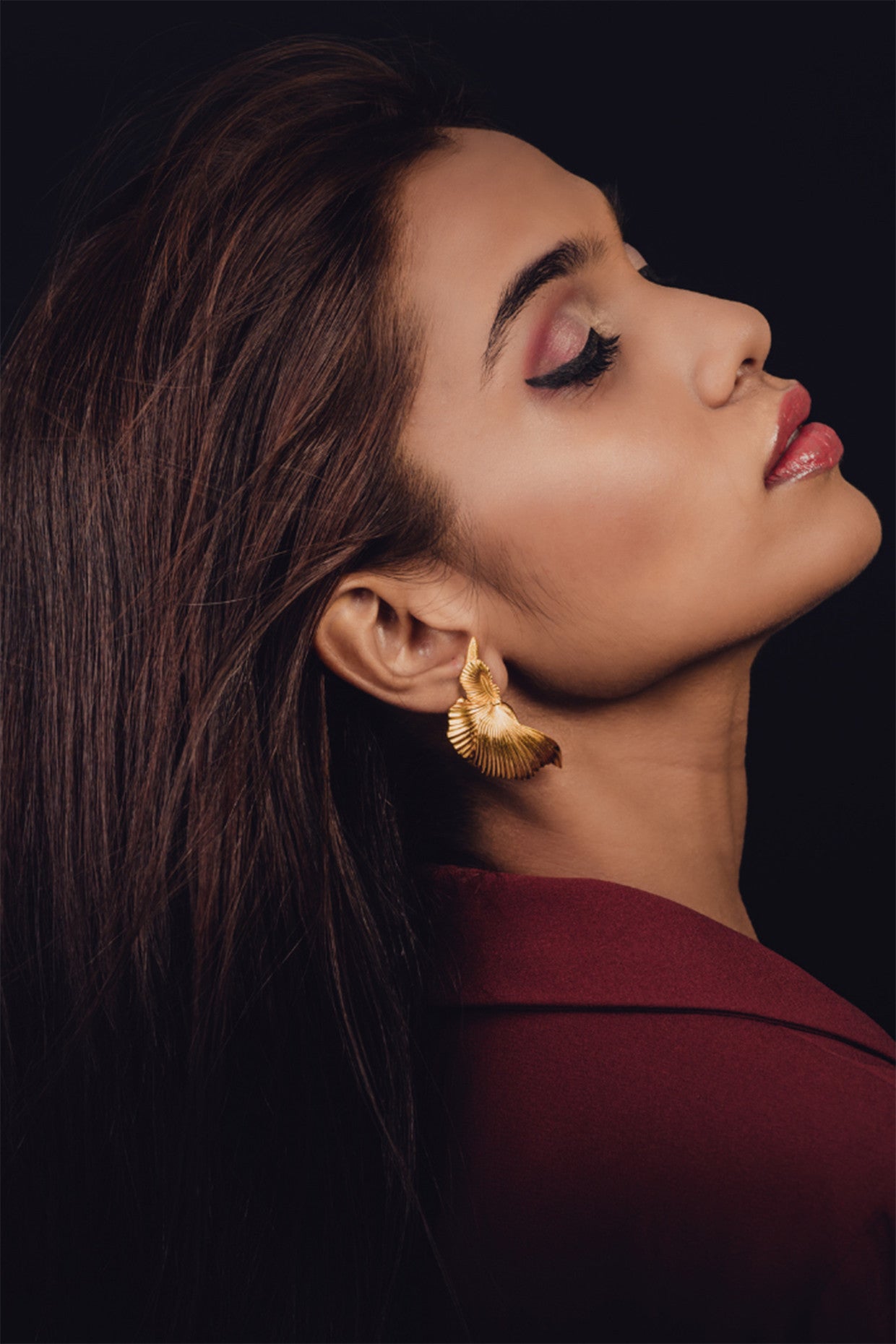 14k Gold Plated Abstract Earrings