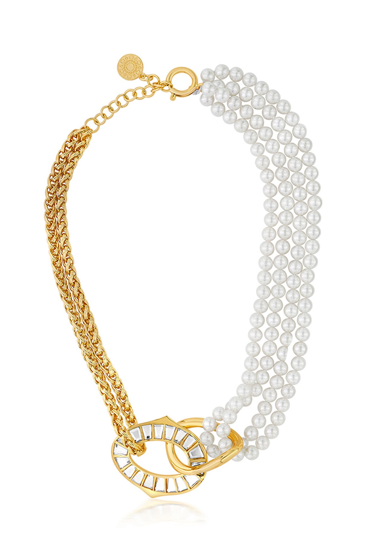 Amara Mirror Pearl Duo Necklace