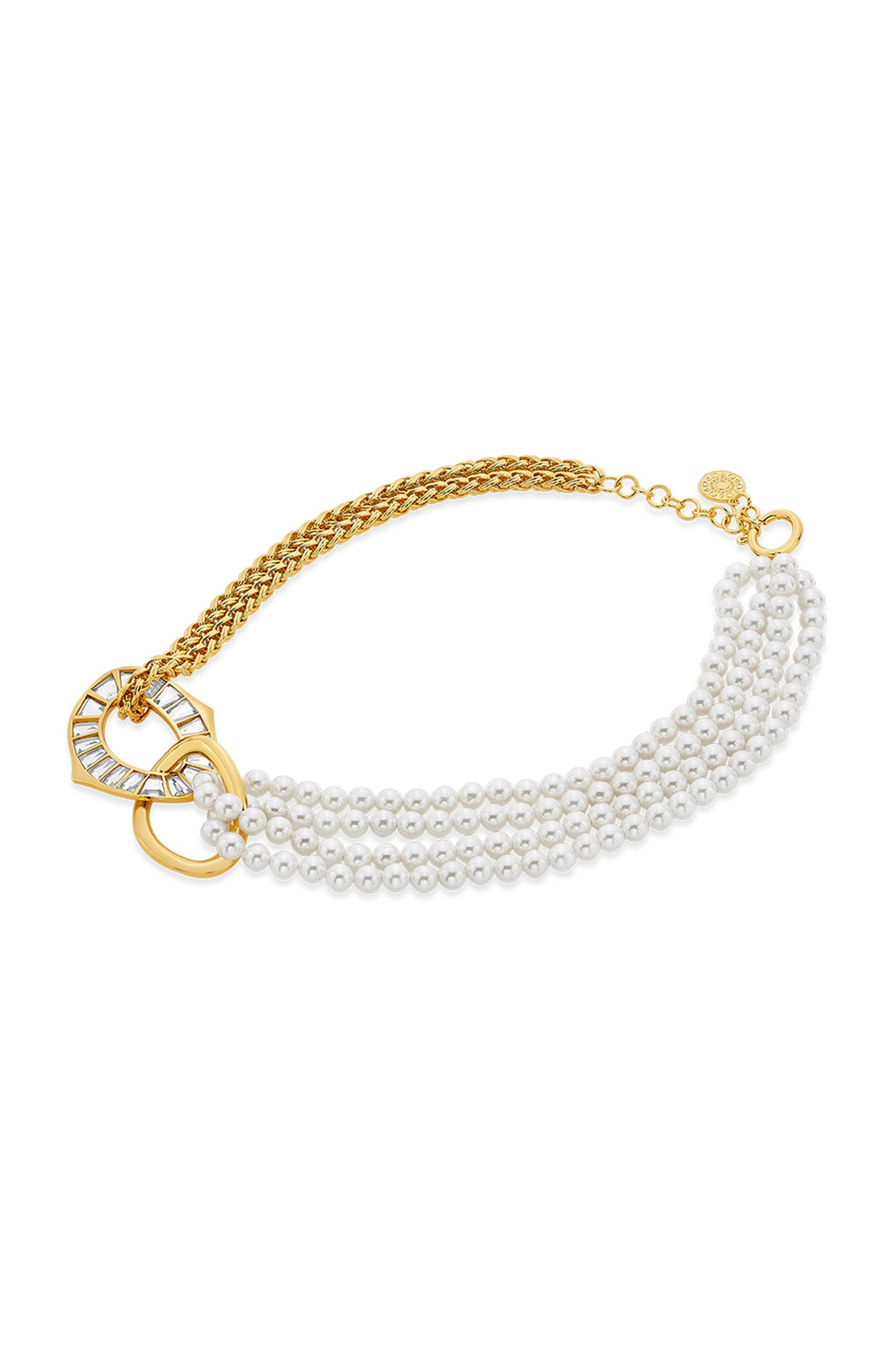 Amara Mirror Pearl Duo Necklace