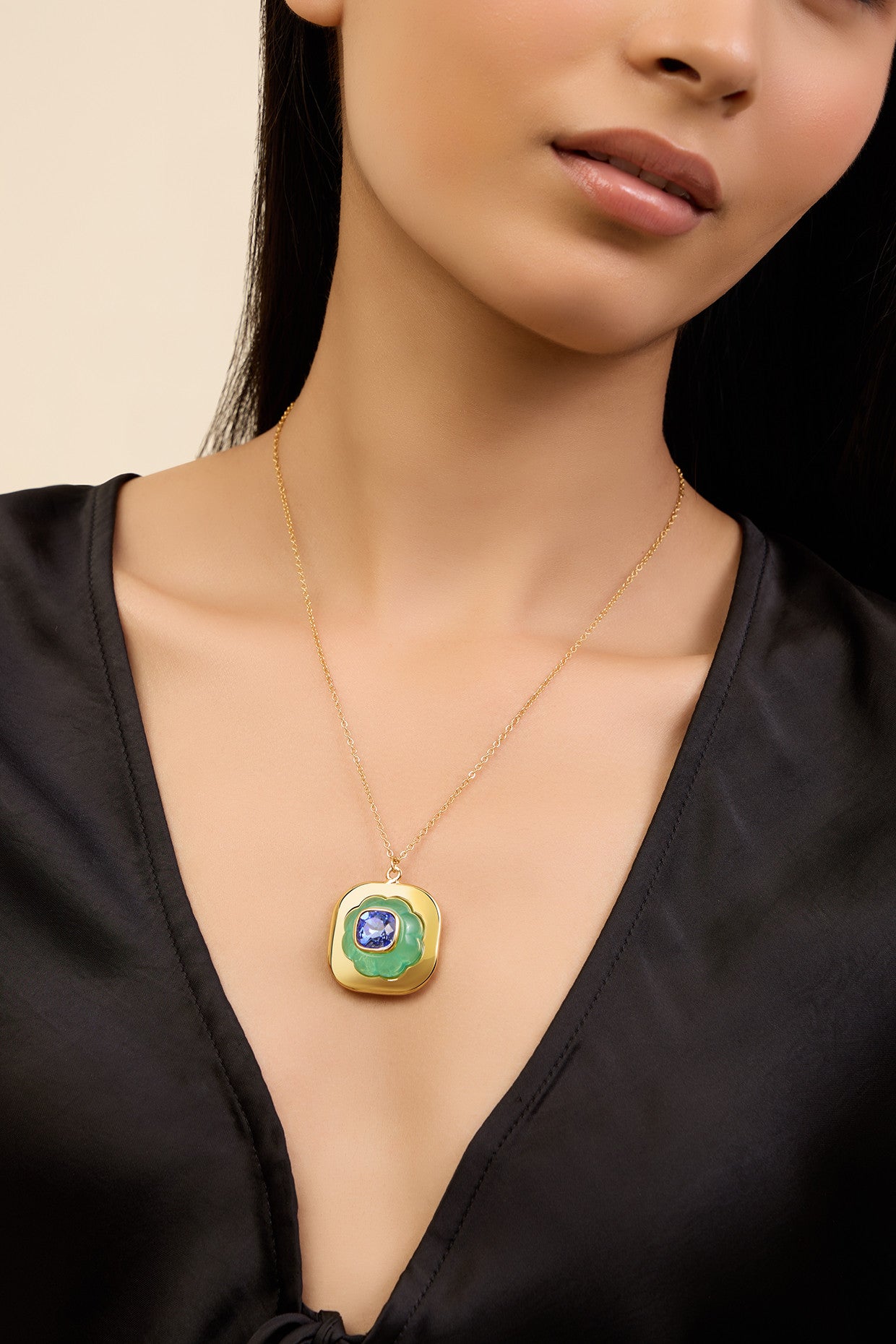 Aqua Cool Pendant Necklace