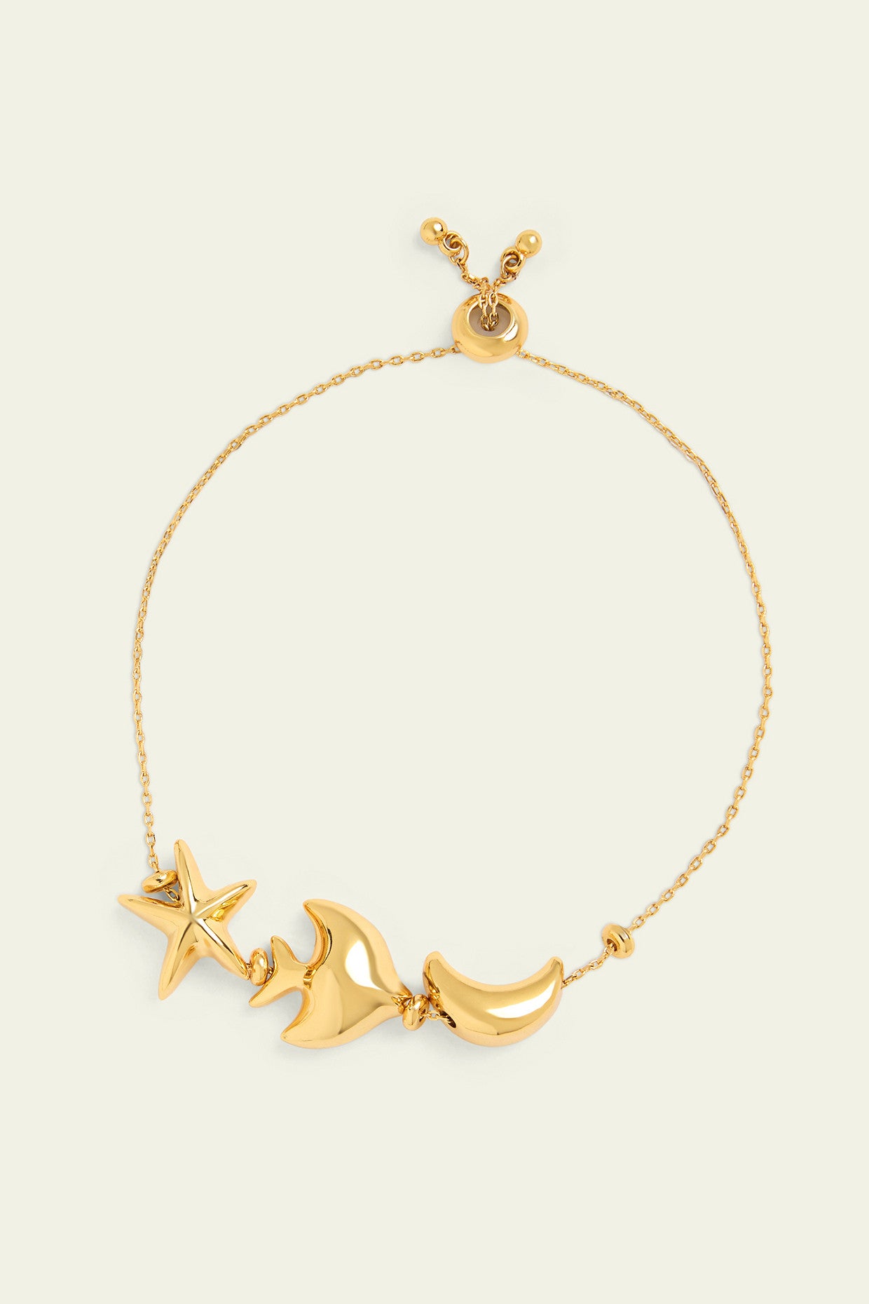 Aqua Gold Charm Bracelet