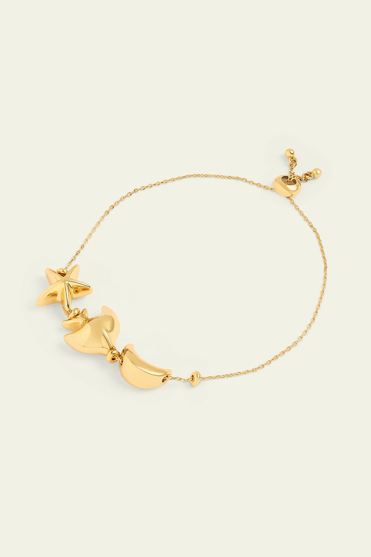 Aqua Gold Charm Bracelet