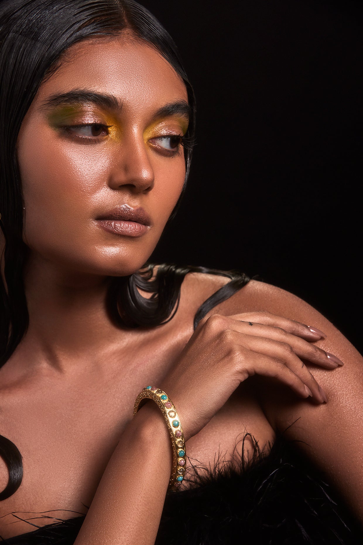 22kt Gold Plated Azra Statement Bangle