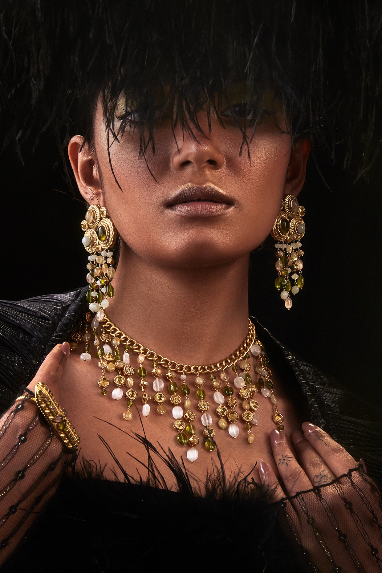 22kt Gold Plated Azra Classic Multi- Strand Necklace