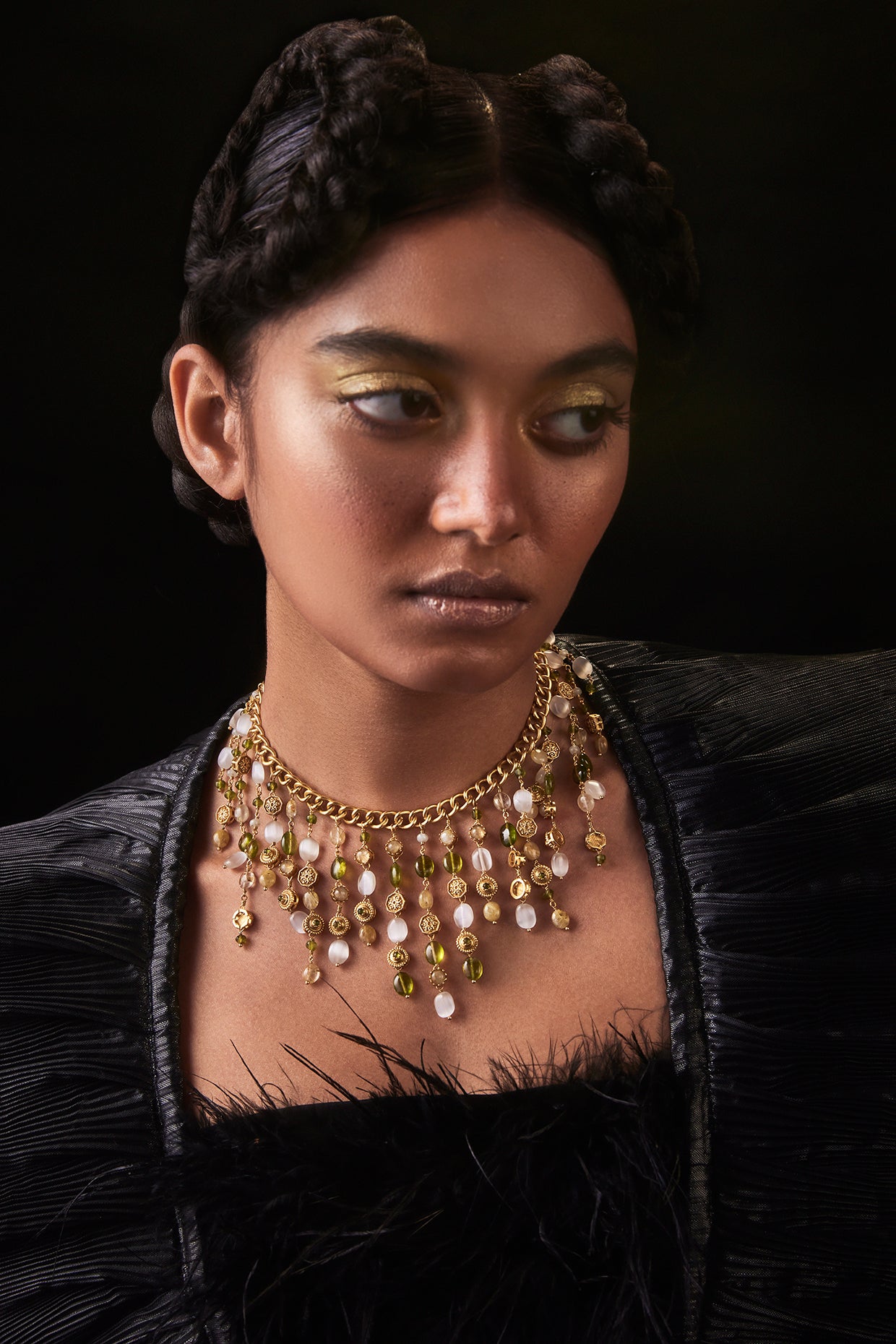 22kt Gold Plated Azra Classic Multi- Strand Necklace