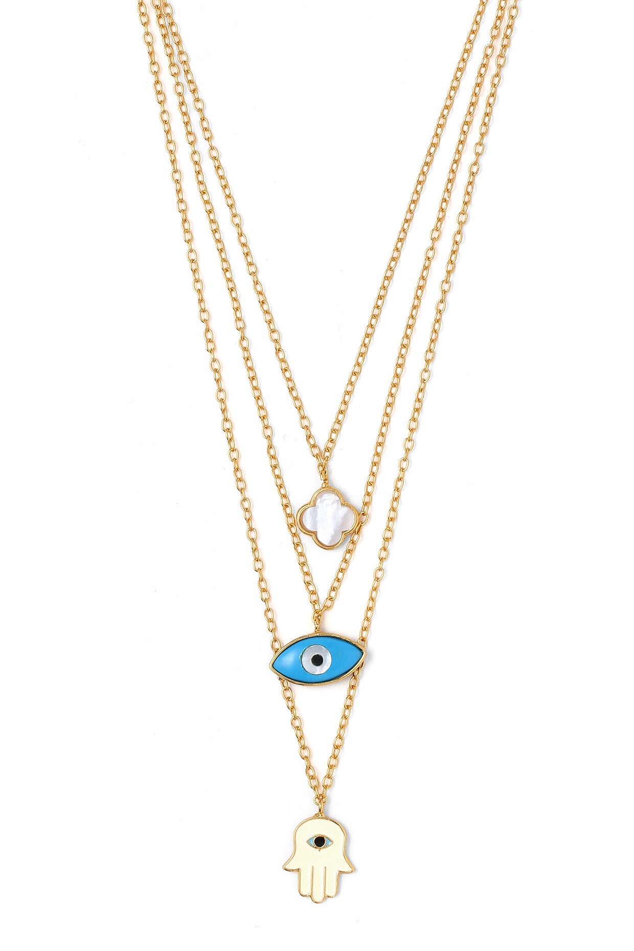 22kt Gold Plated Powder Blue Necklace