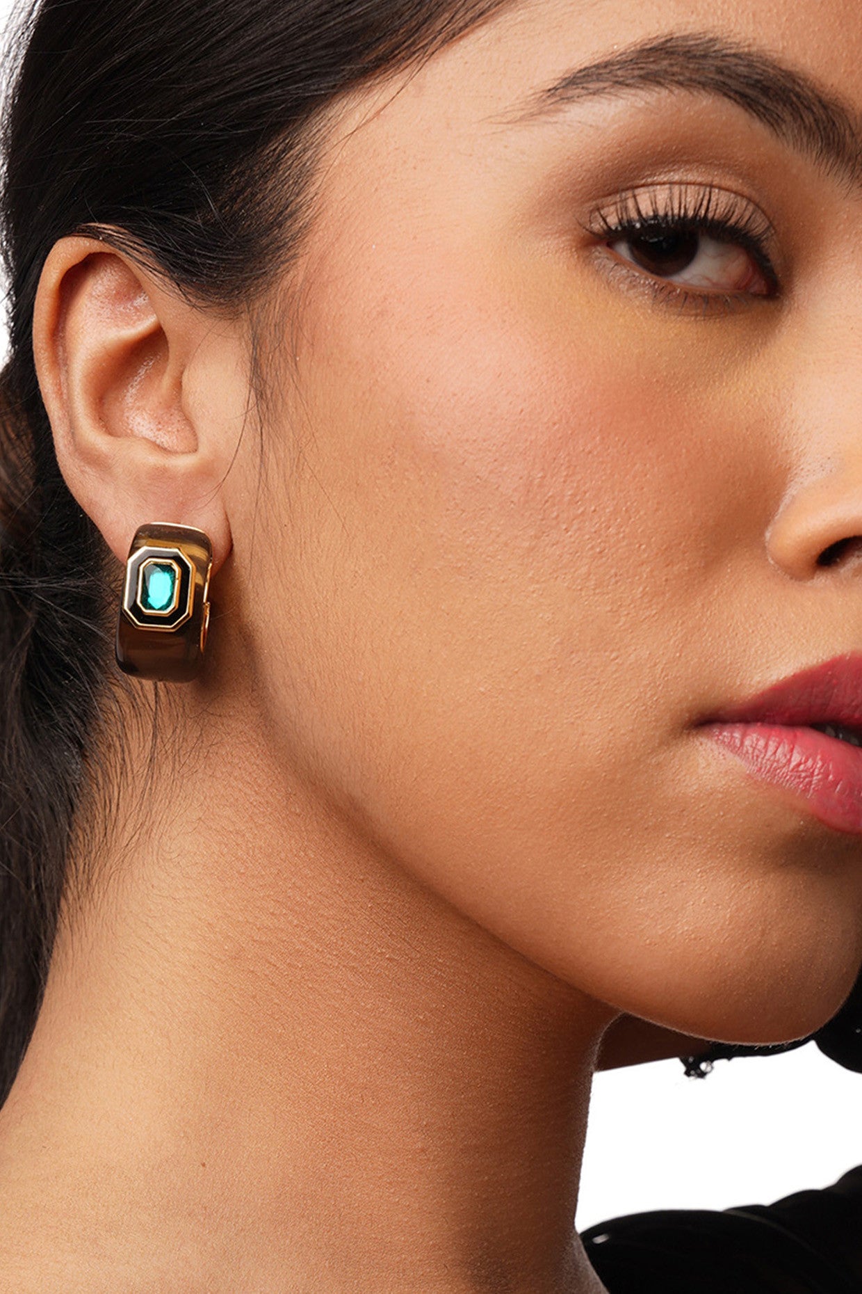 B-dazzle Green Crystal Resin Huggies