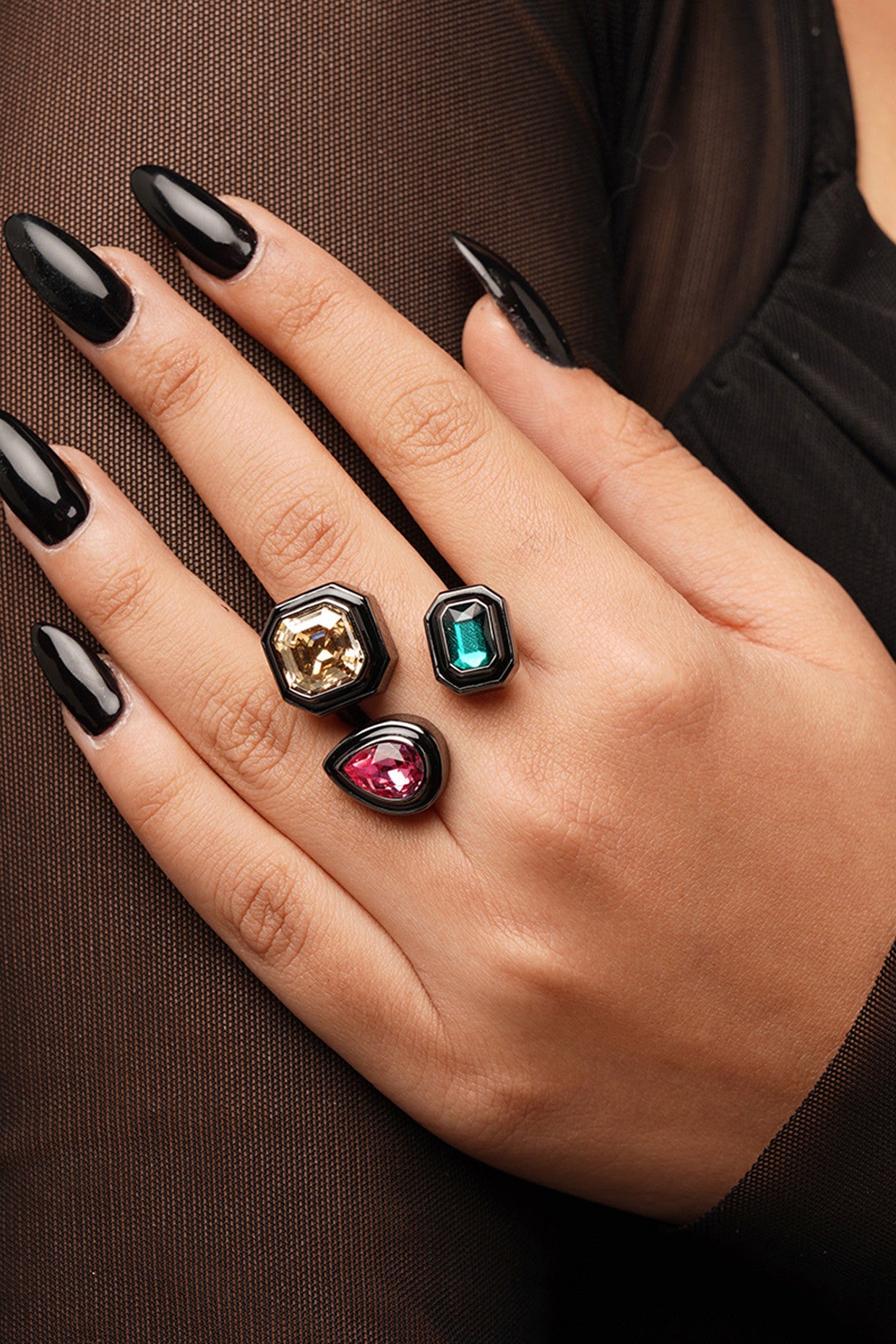 B-dazzle Multi-Crystal Ring