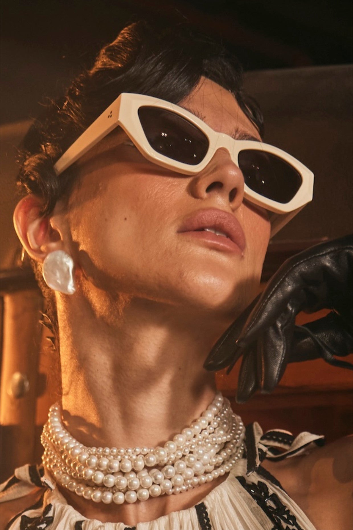 Baroque Pearl Studs Earrings Big 18Kt Gold-Plated