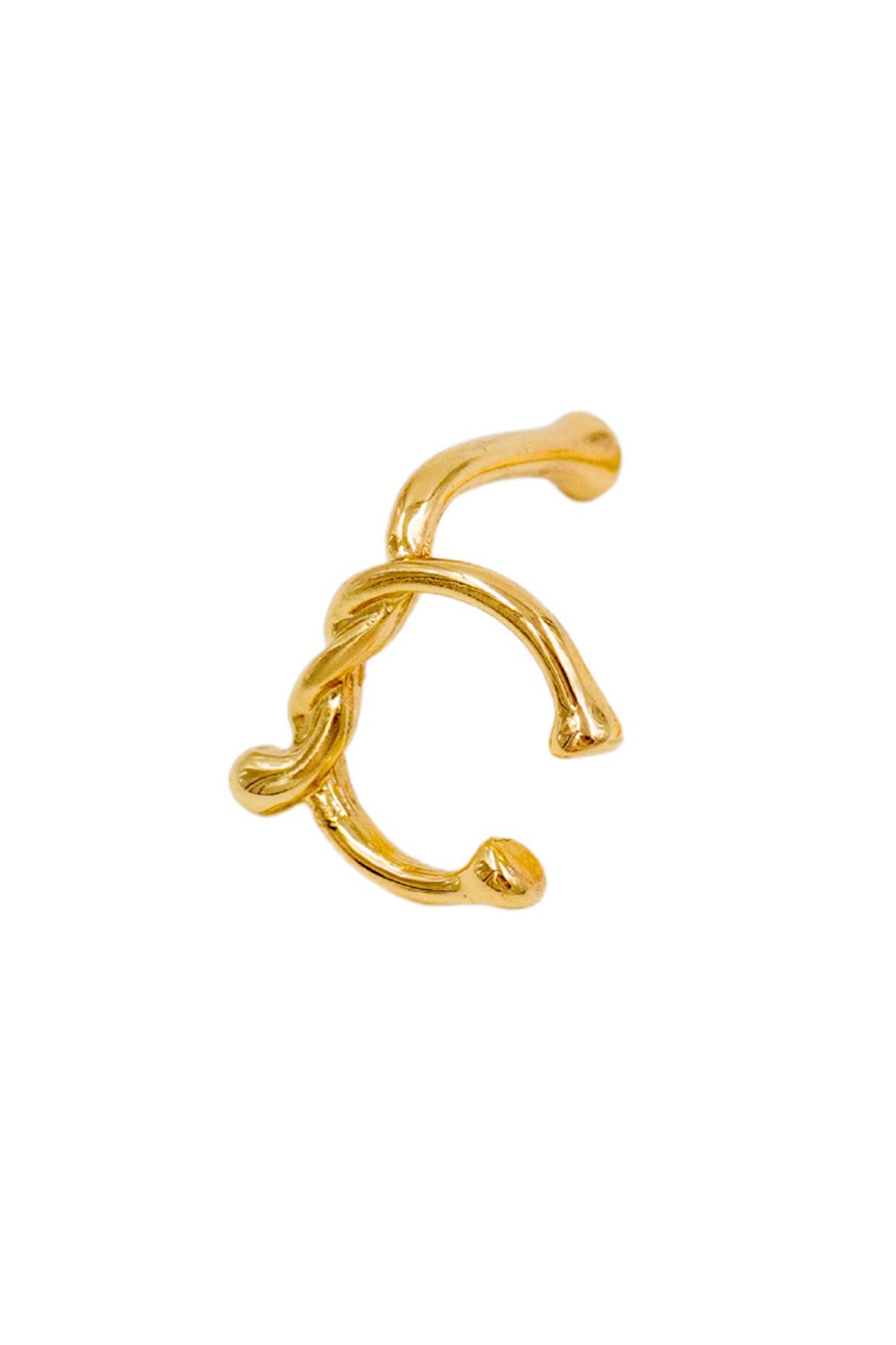 18kt Gold Plated Twisted Rope Ear Cuff