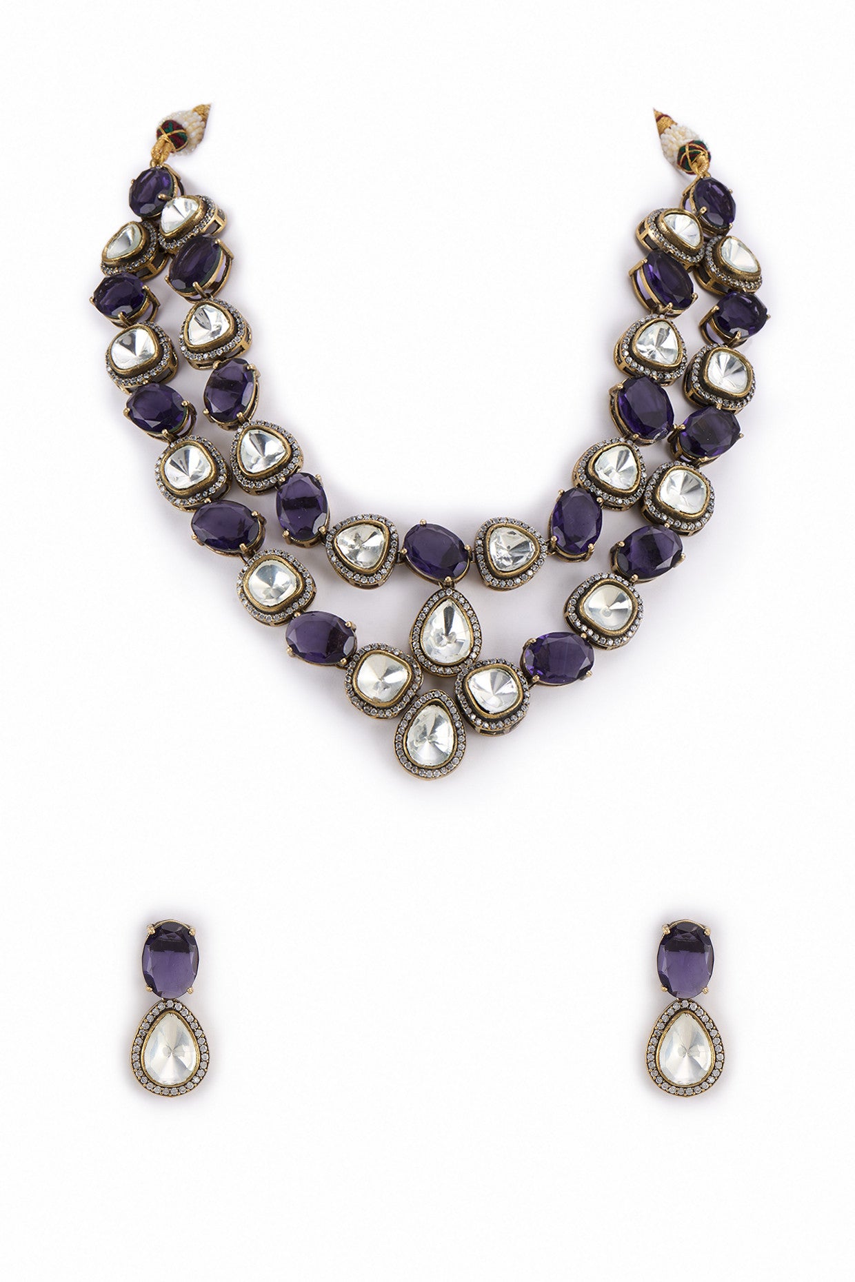 Black Rhodium Layered Necklace Set