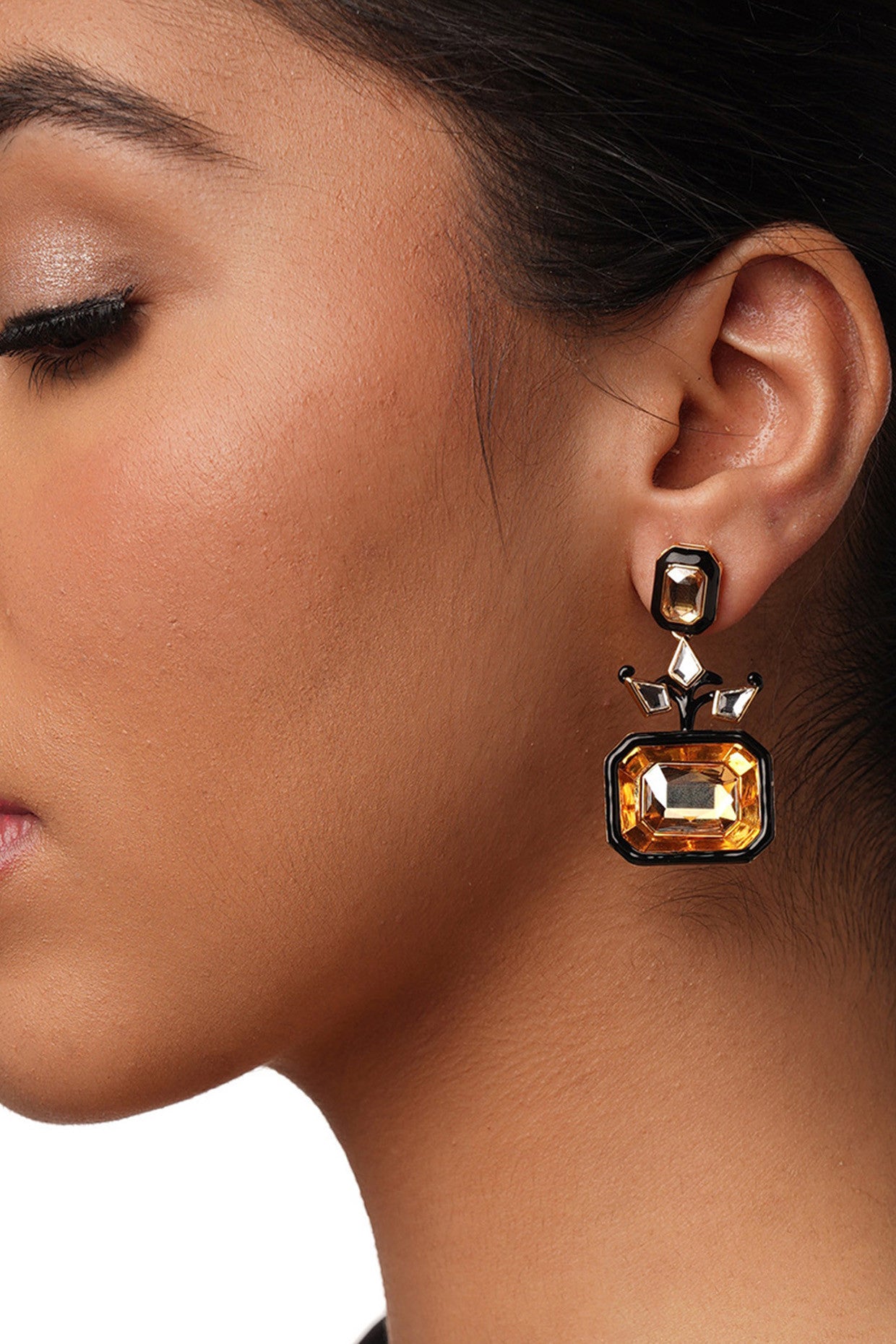 Bling Glory Wrap Crystal Drop Earrings