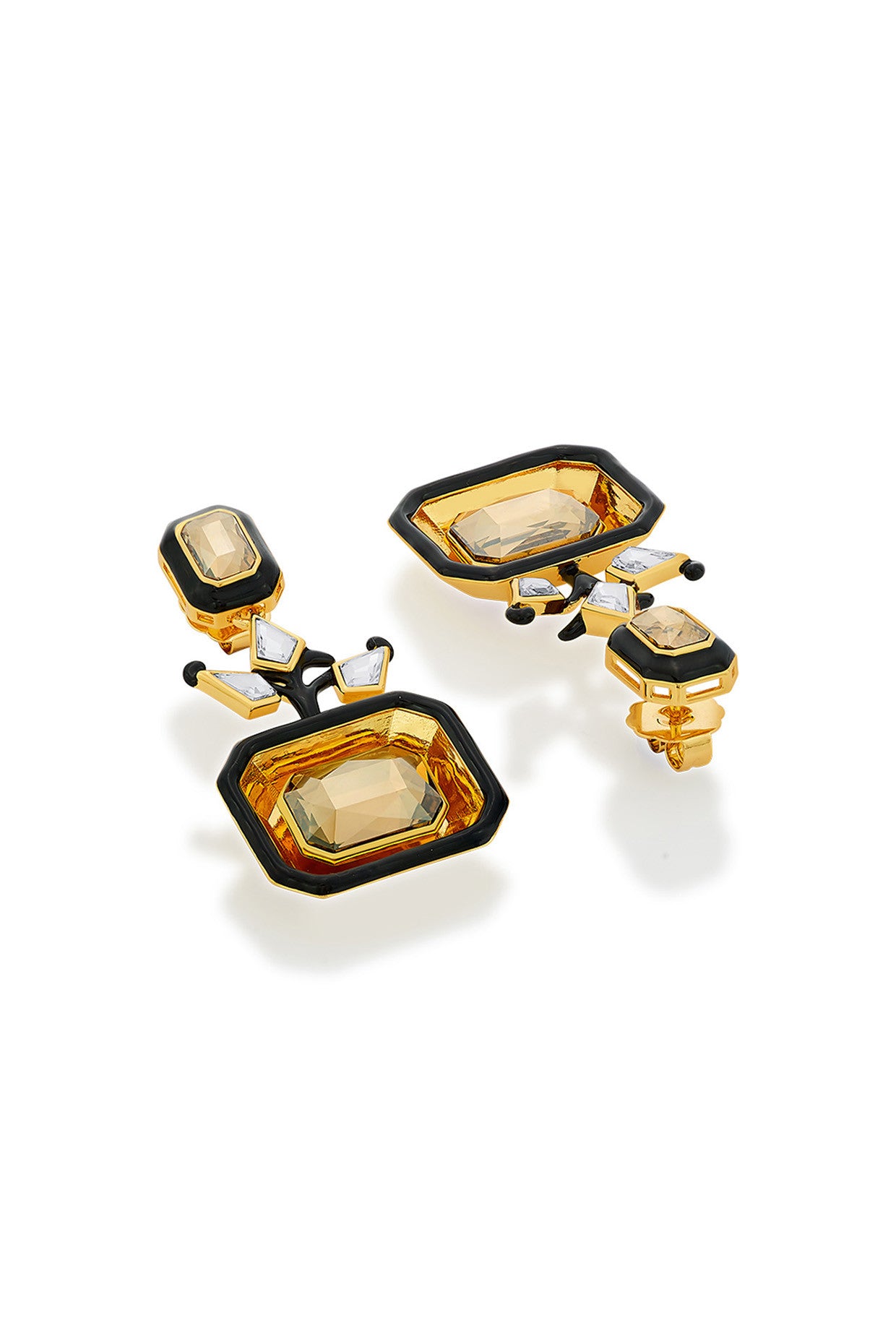 Bling Glory Wrap Crystal Drop Earrings