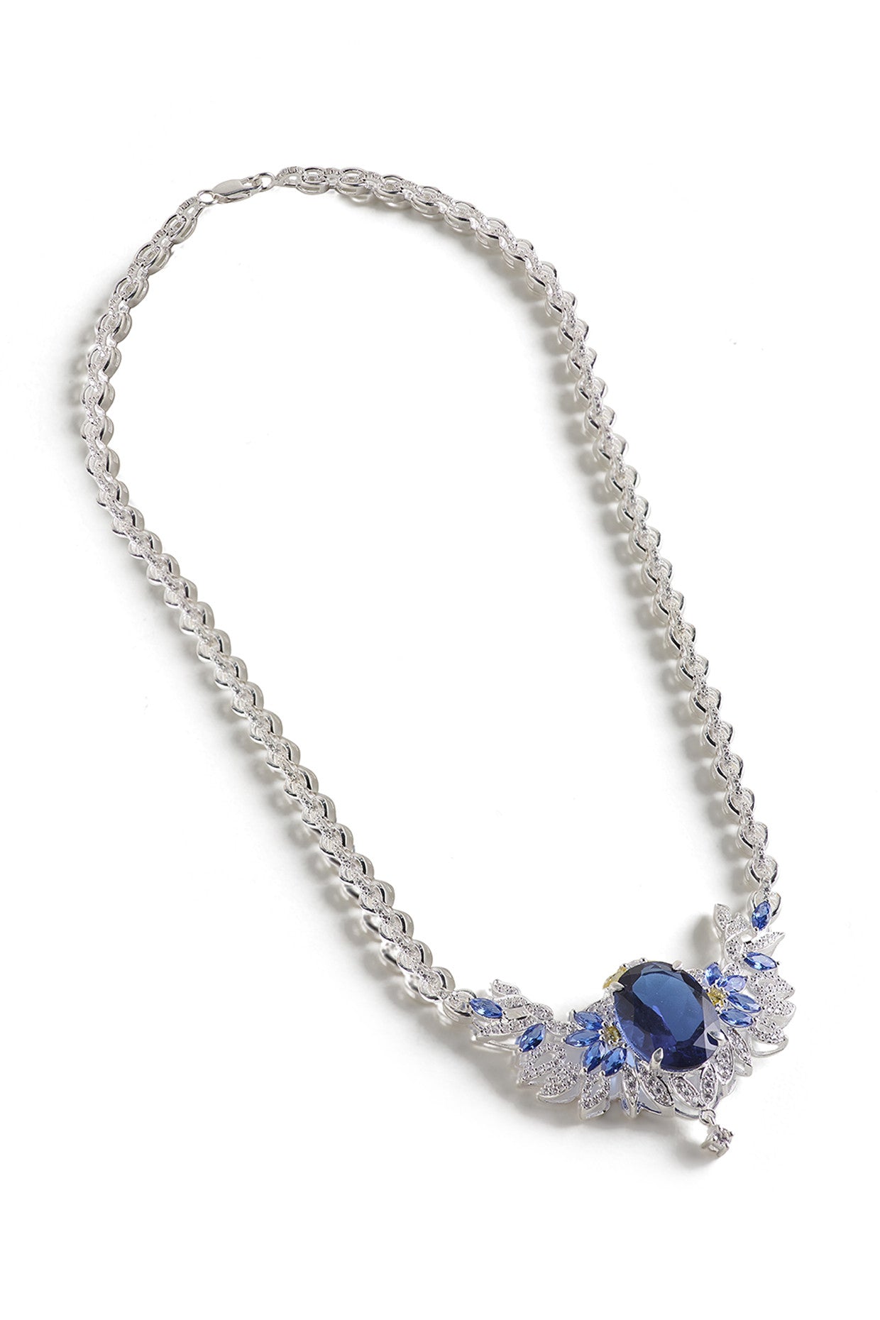 Blue Bonnet Necklace Iolites & Citirne in Sterling Silver
