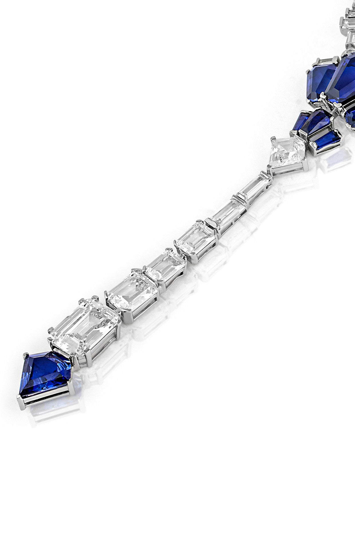 Blue Corumdum Drop Lariat