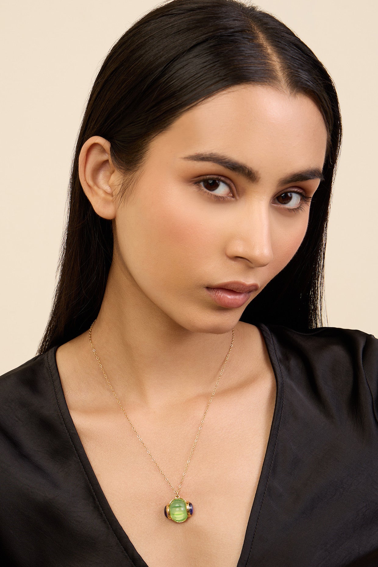 Blue Corundum Pendant Necklace