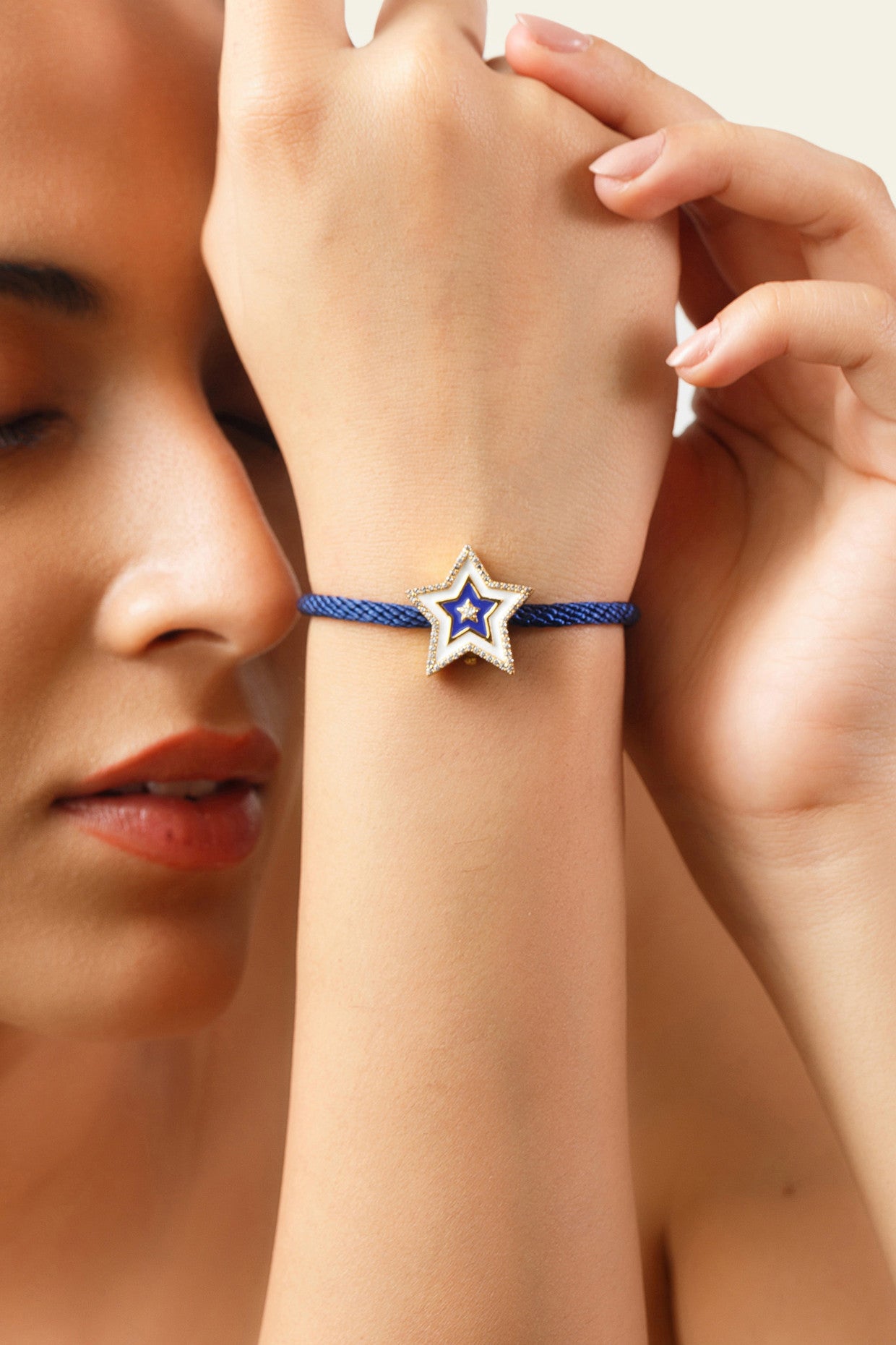 Blue Star Enamel Bracelet