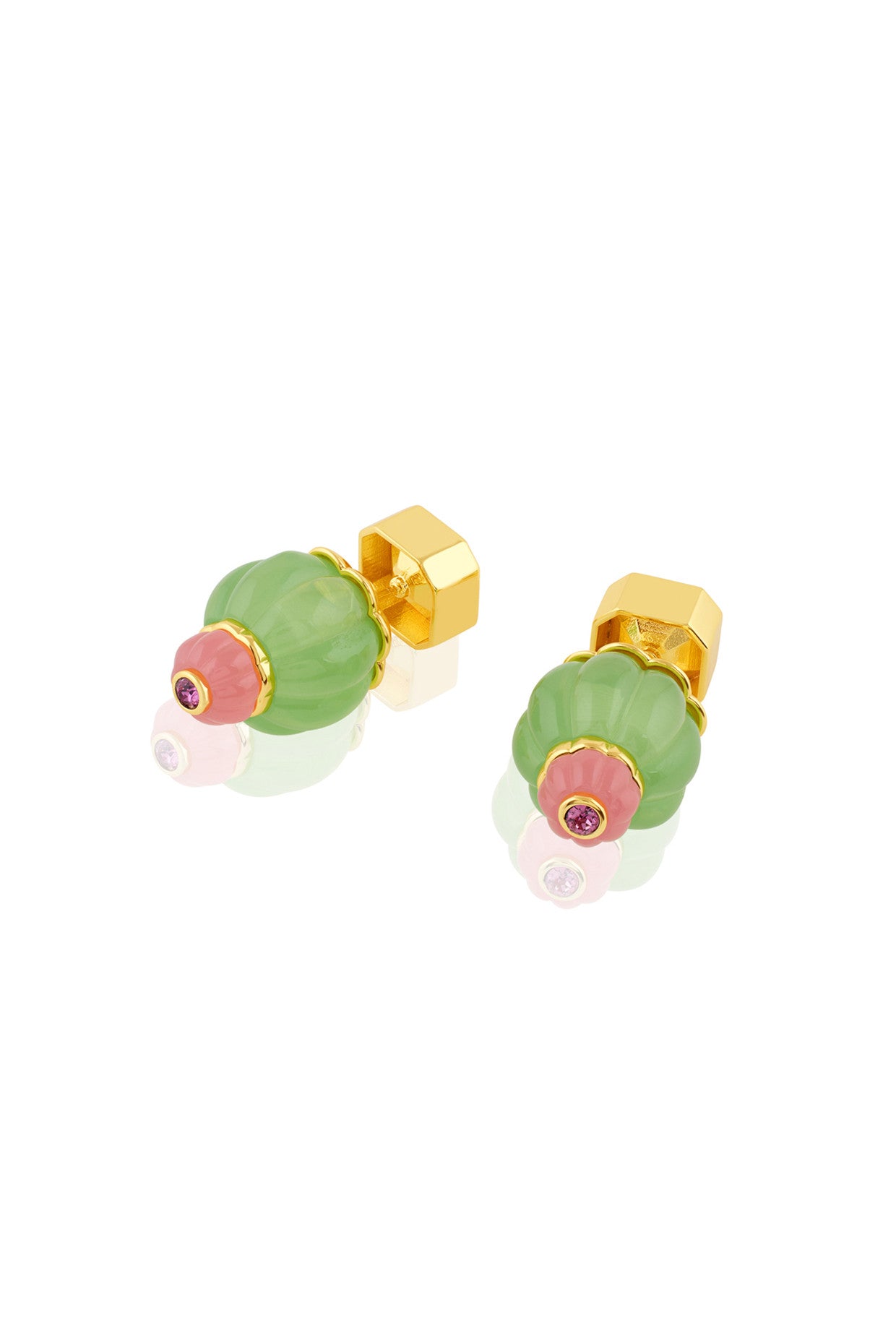 Botanic Bloom Stud Earrings 18Kt Gold Plated