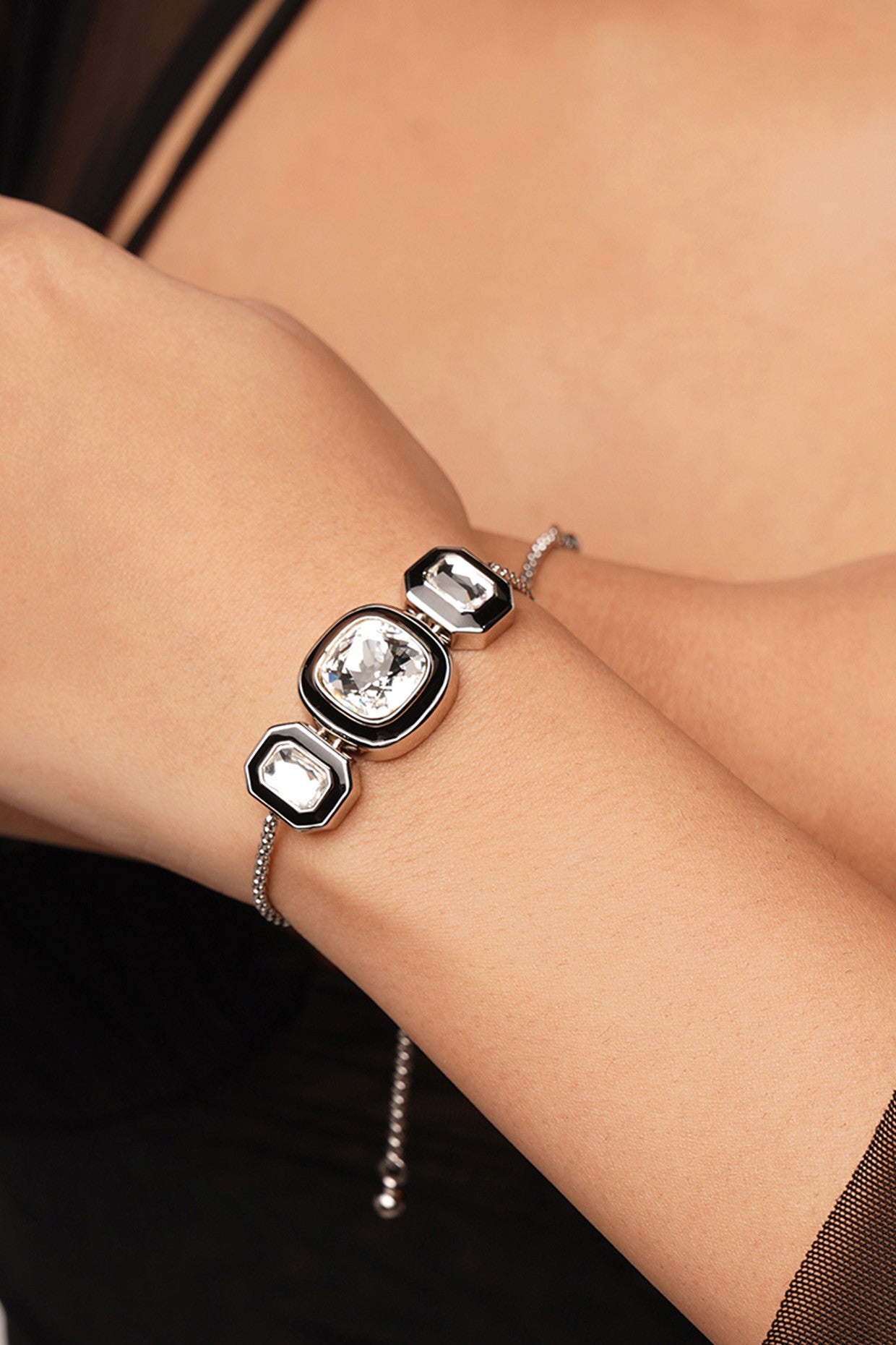 Bougie Crystal Bezel Bracelet