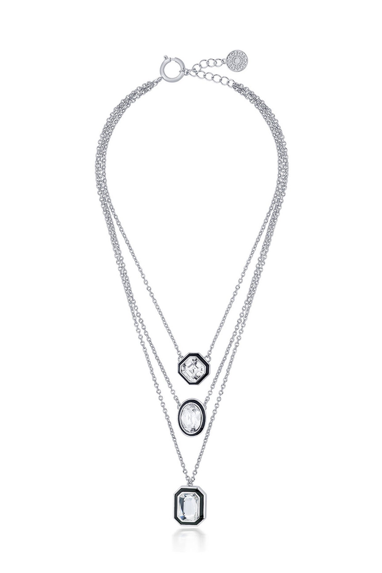 Bougie Crystal Layered Necklace