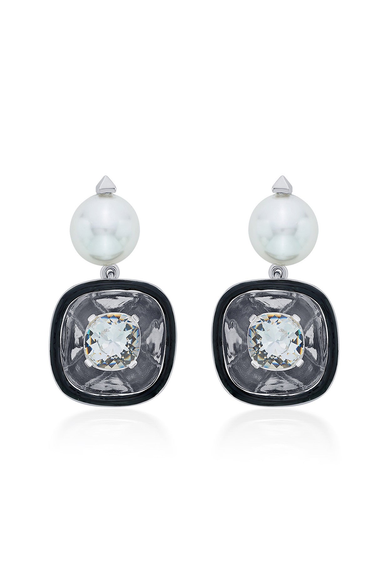 Bougie Glory Wrap Crystal & Pearl Earrings