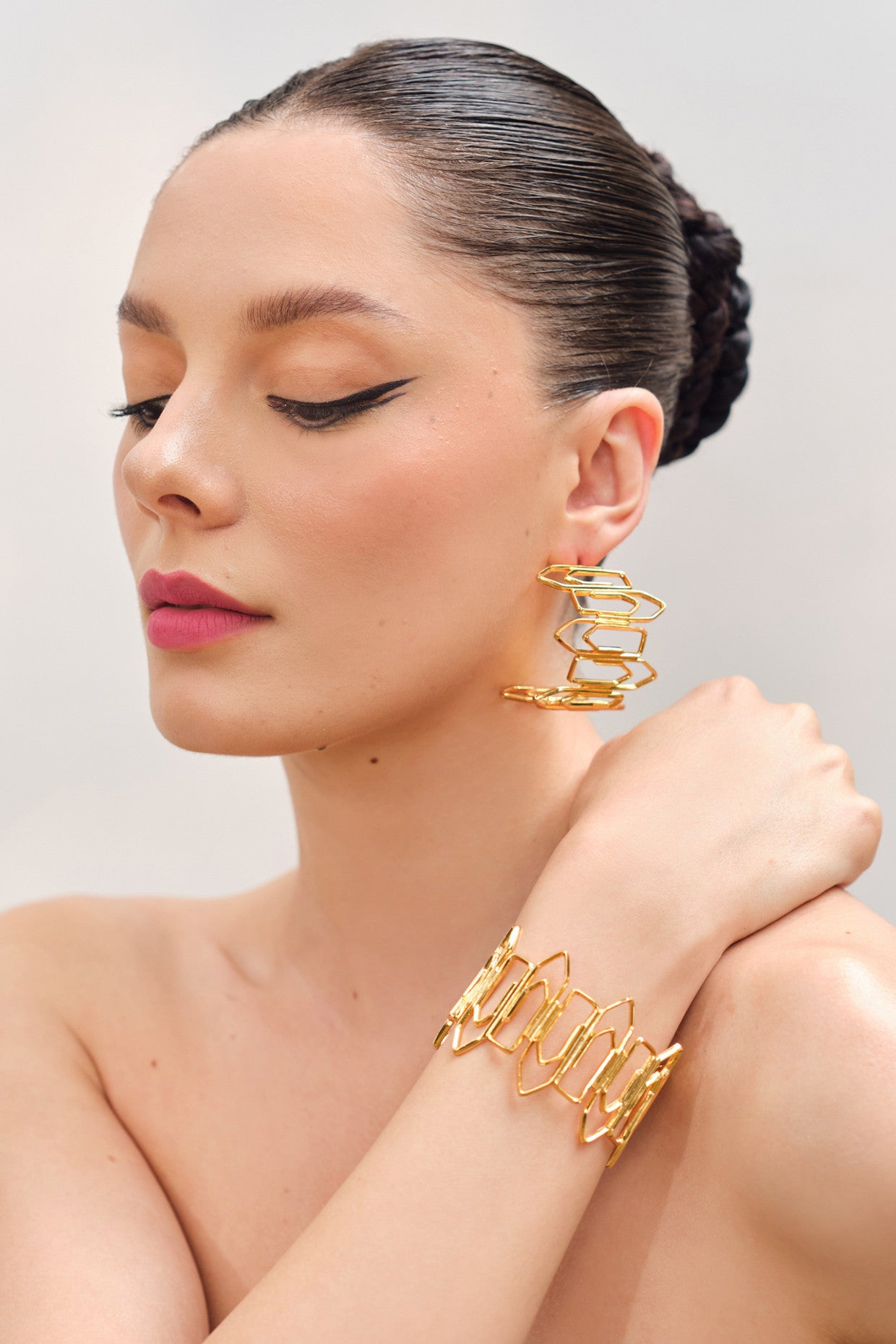 Bundle Cuff Bracelet 22Kt Gold-Plated