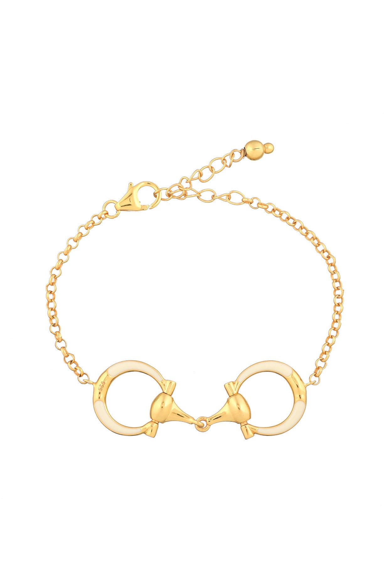 Charlotte Ivory Reversible Double Horse Shoe Bracelet