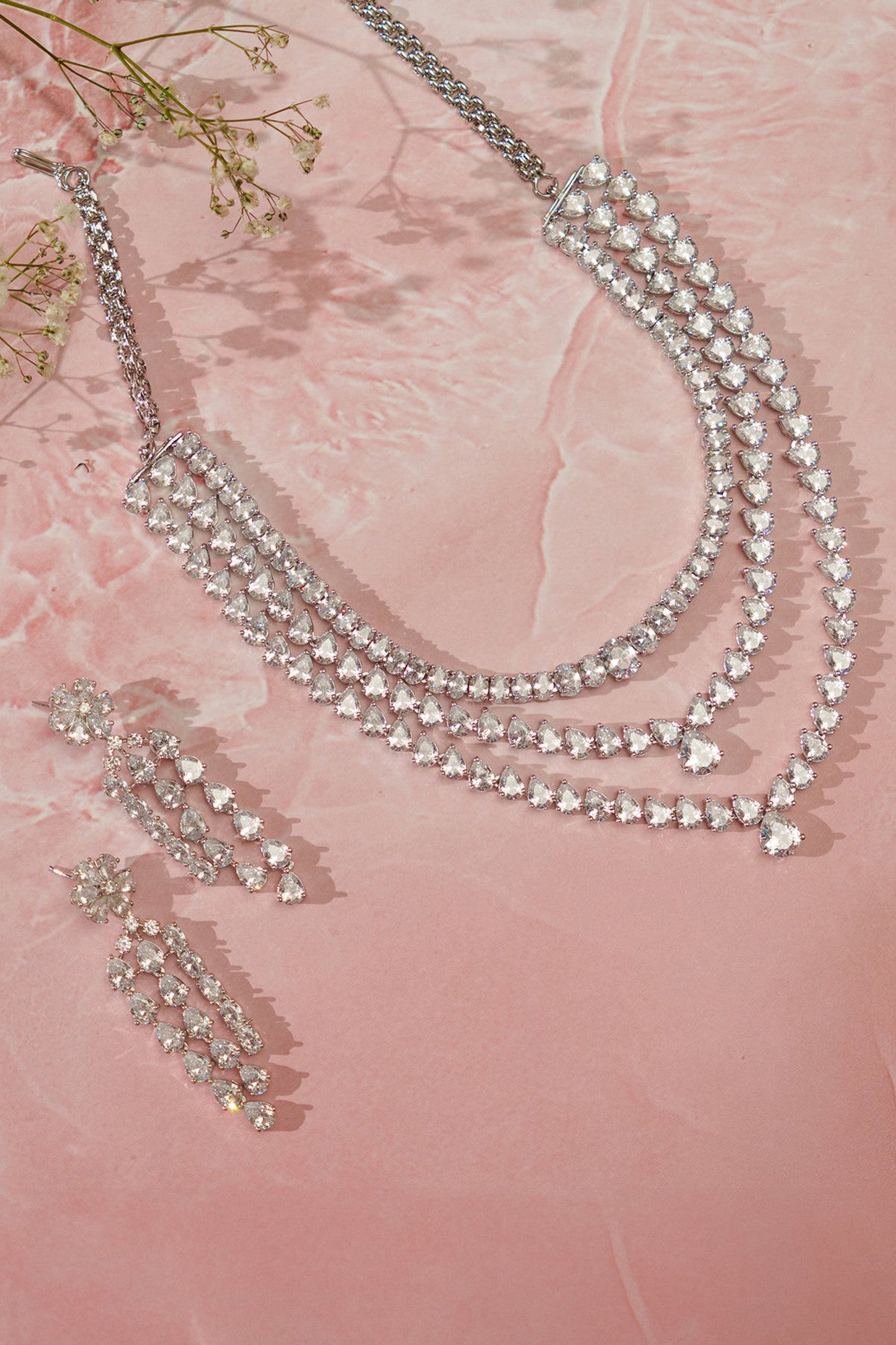 Zaveri Diamond Necklace Set