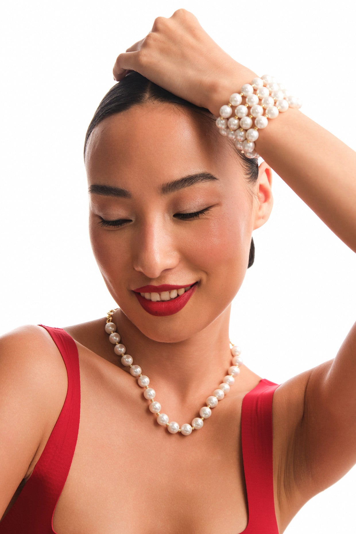 Classic Bandel Pearl Necklace in 22Kt Gold Plating