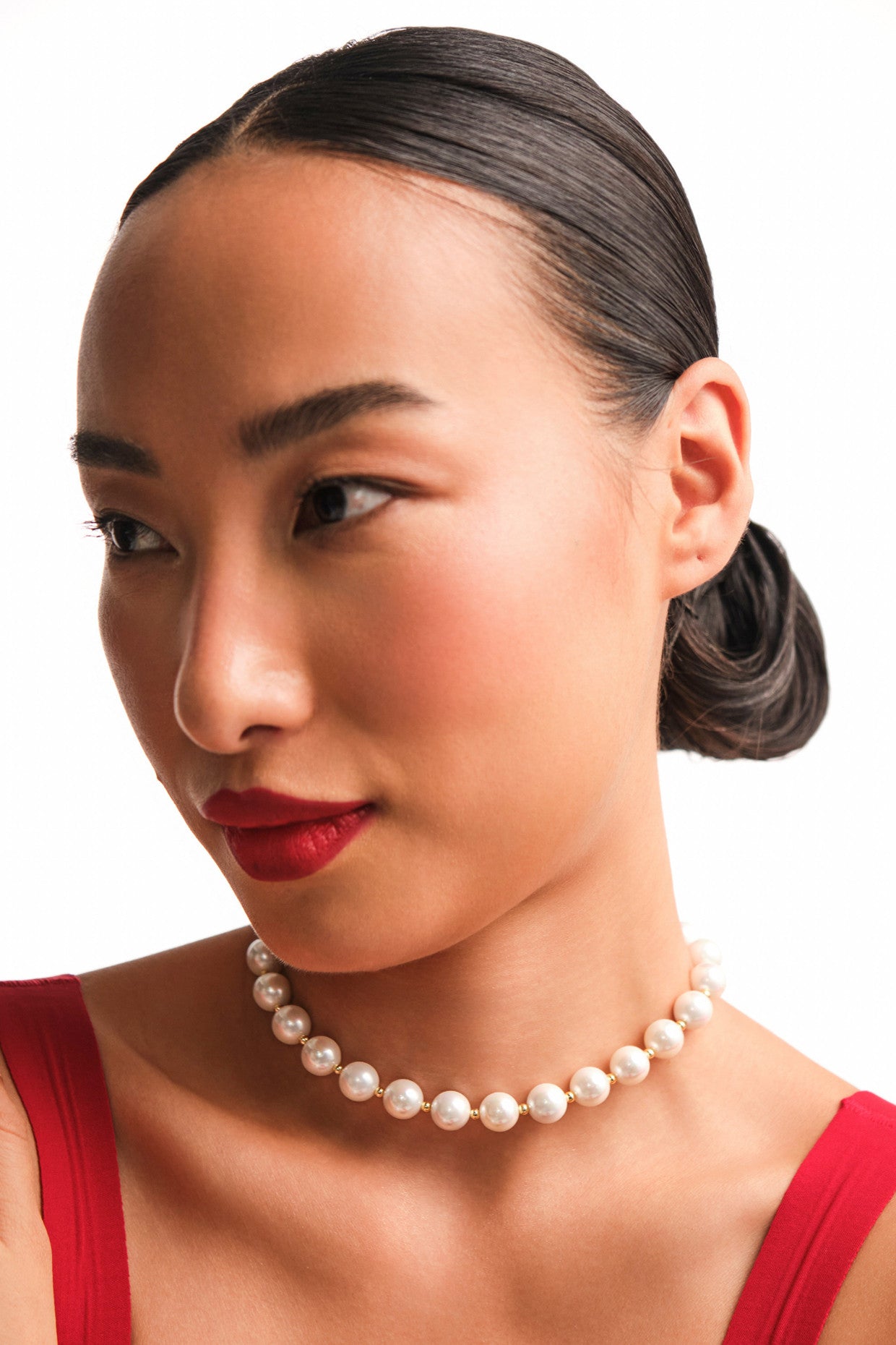 Classic Bandel Pearl Necklace in 22Kt Gold Plating