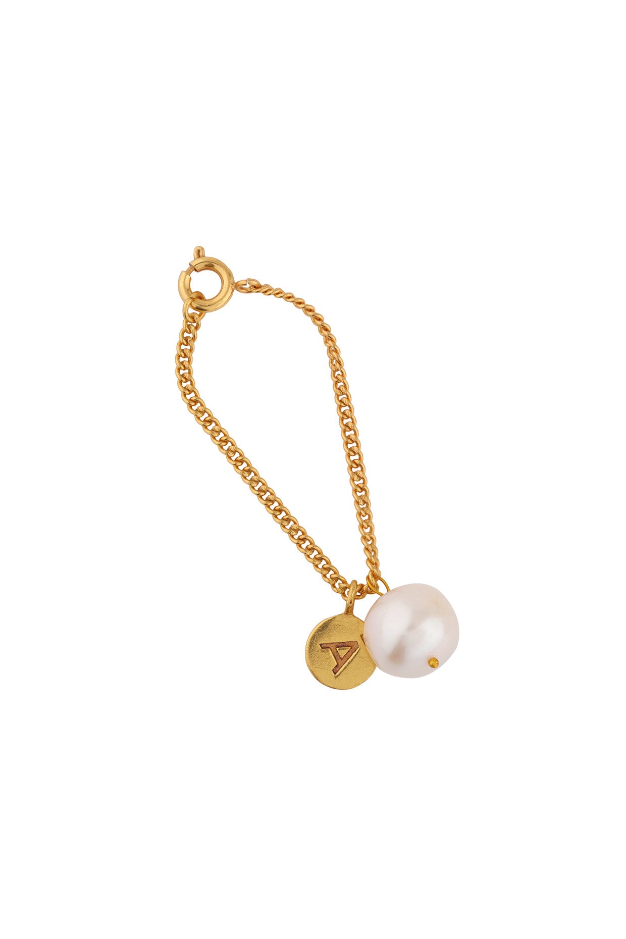 Classic Pearl Watch Charm 22Kt Gold-Plated