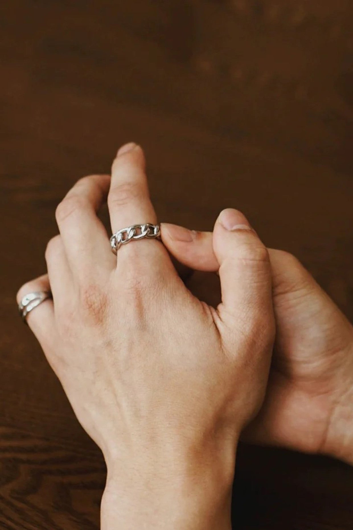 Curb Chain Gold Ring