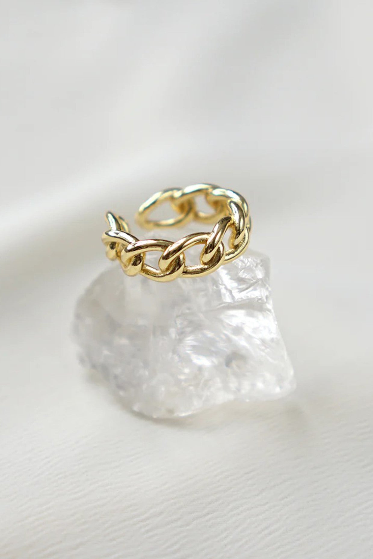 Curb Chain Gold Ring