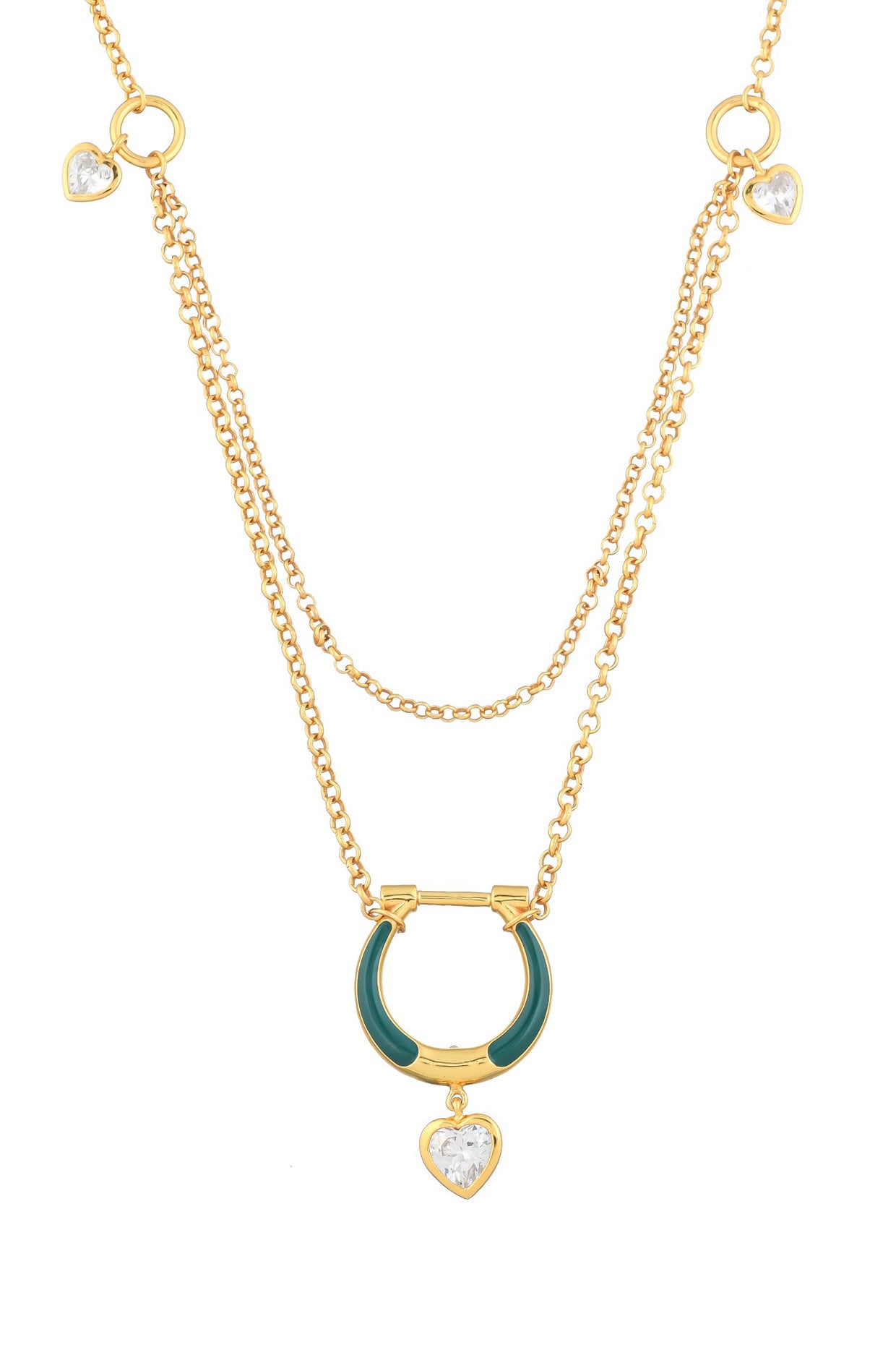 Diana Layered Horse Shoe Necklace