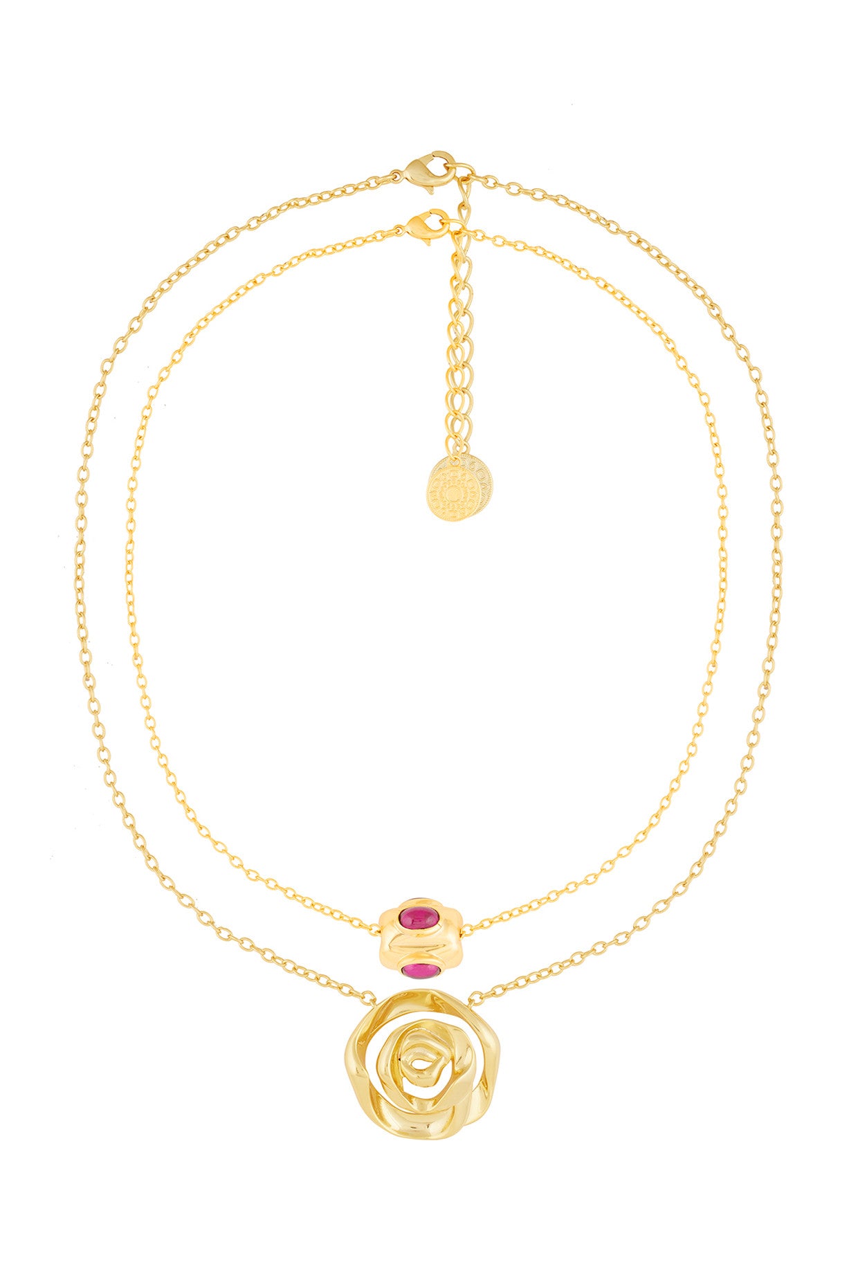 Double Rose Layered Necklace