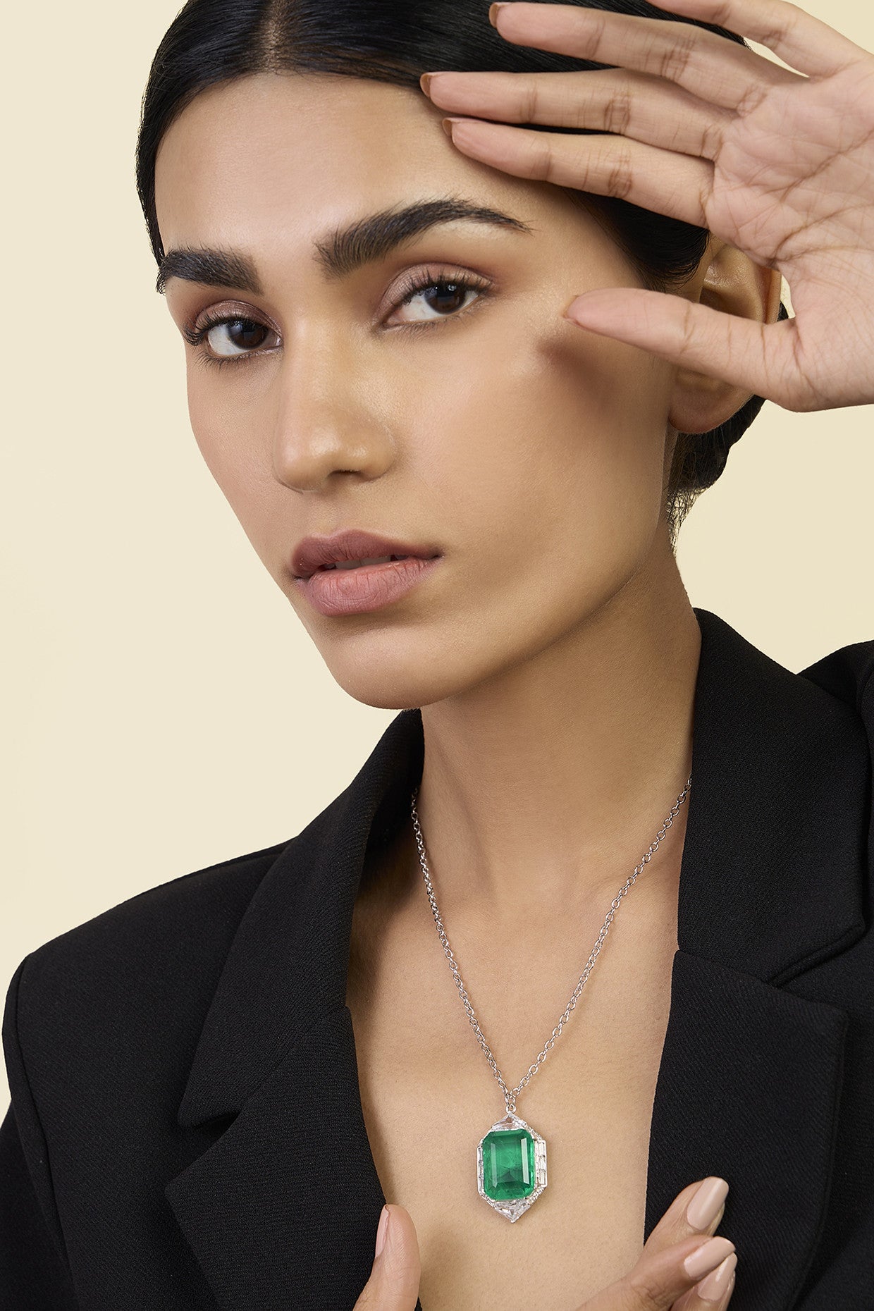 Doublet Dark Emerald Pendant