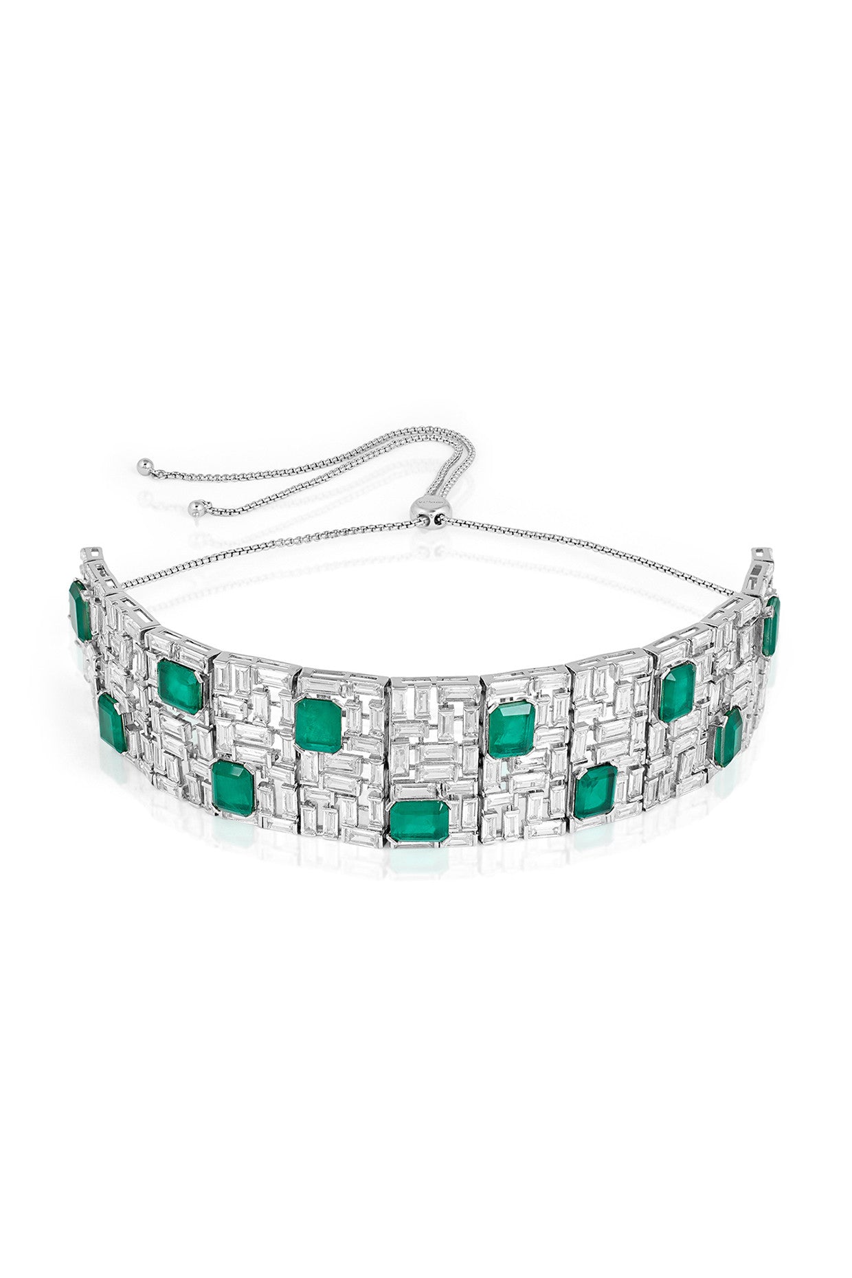 Doublet Dark Emerald Wide Choker